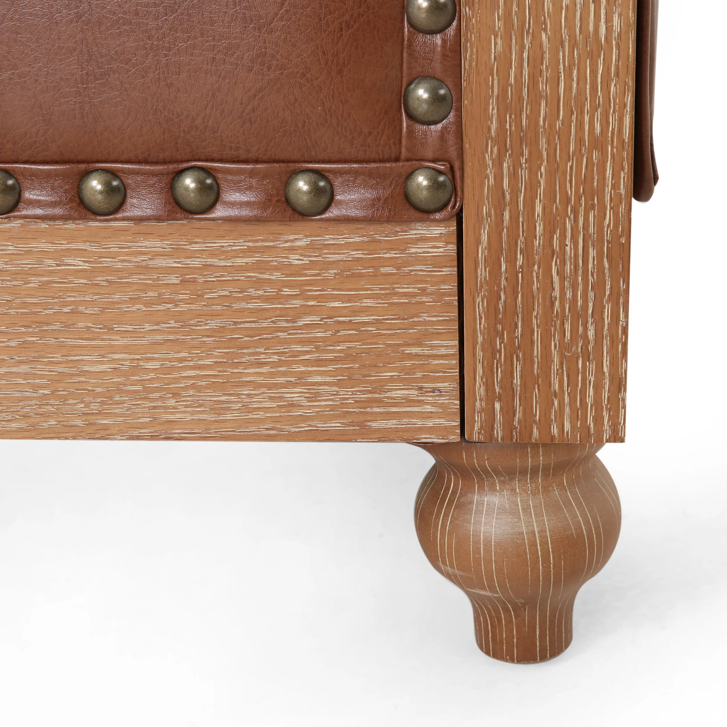 Kinzie Chesterfield Tufted 3 Seater Sofa with Nailhead Trim - furnishings