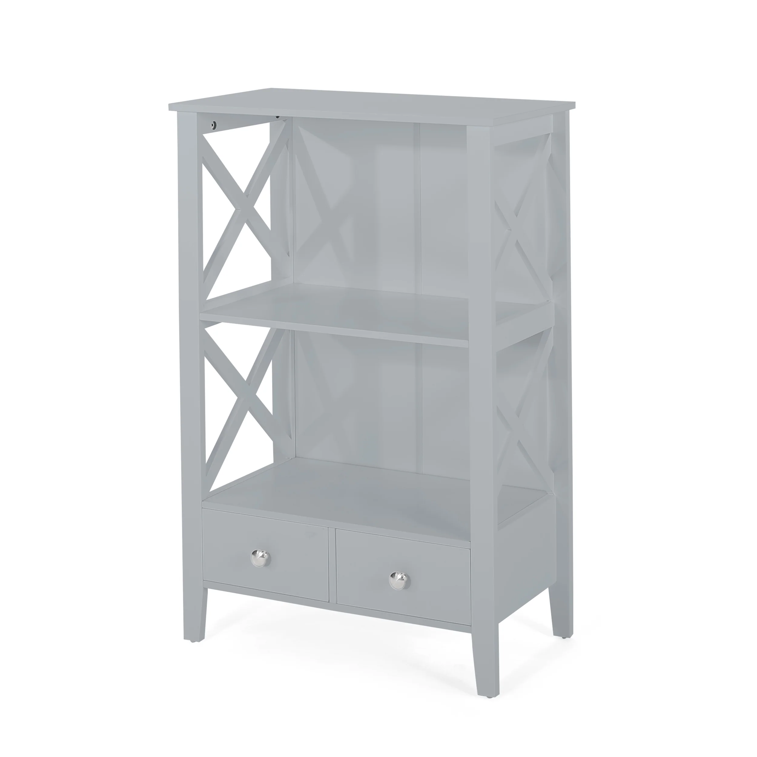 Lewis Modern Bathroom Floor Storage Rack with Drawers - furnishings