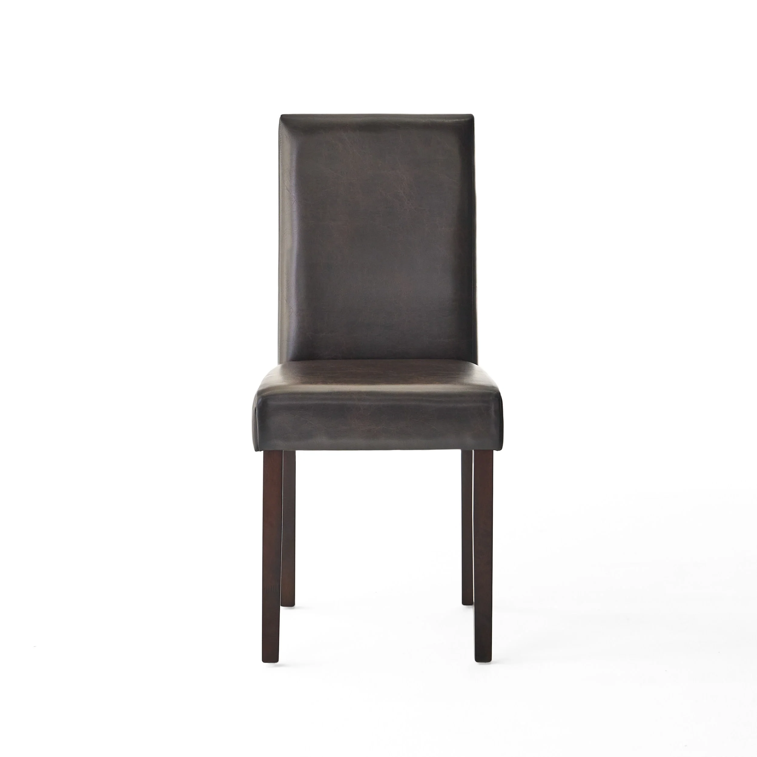 Esteban Brown Leather Parson Dining Chairs (Set of 2) - furnishings