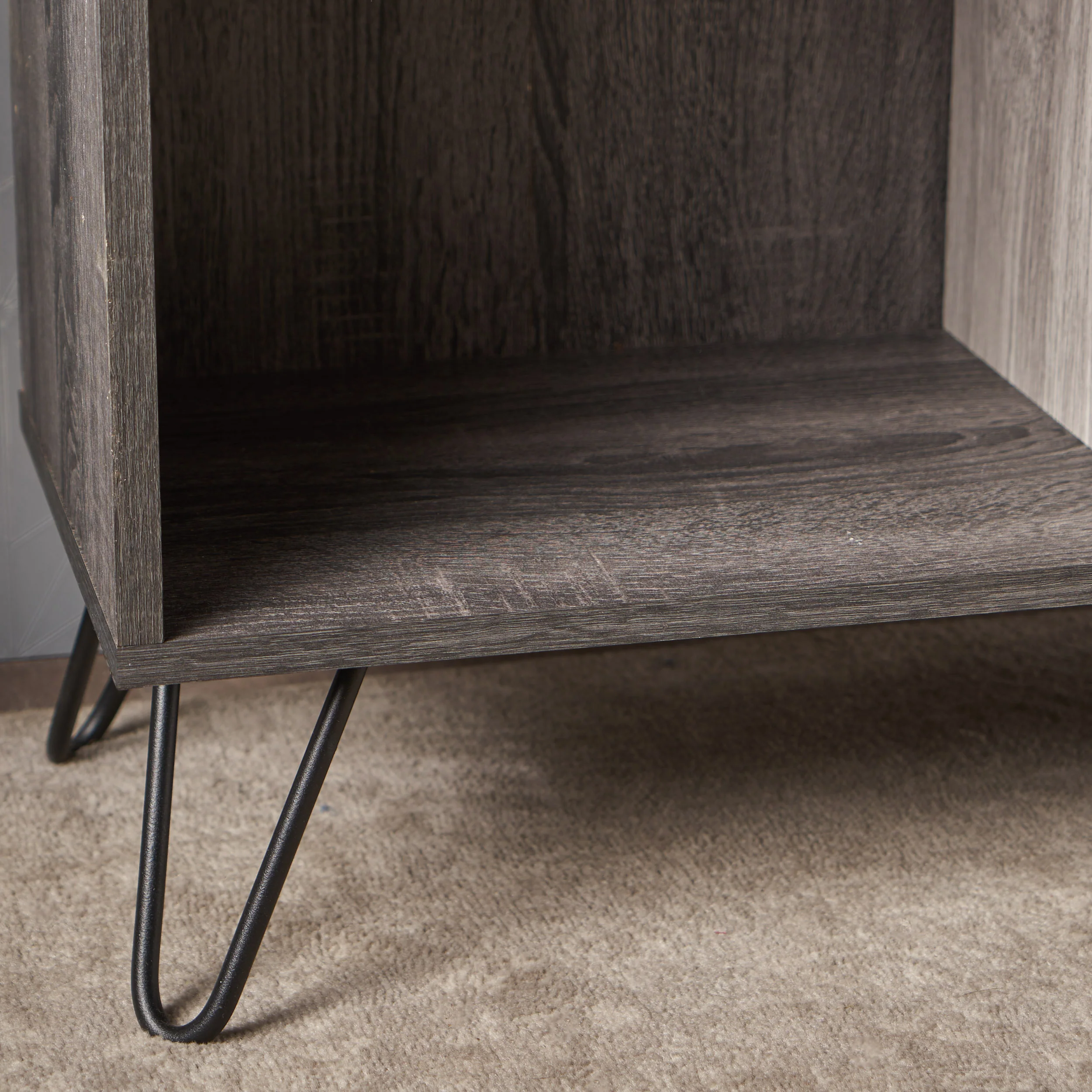 Vivian  Mid Century Modern Hairpin Legs Bookshelf - furnishings