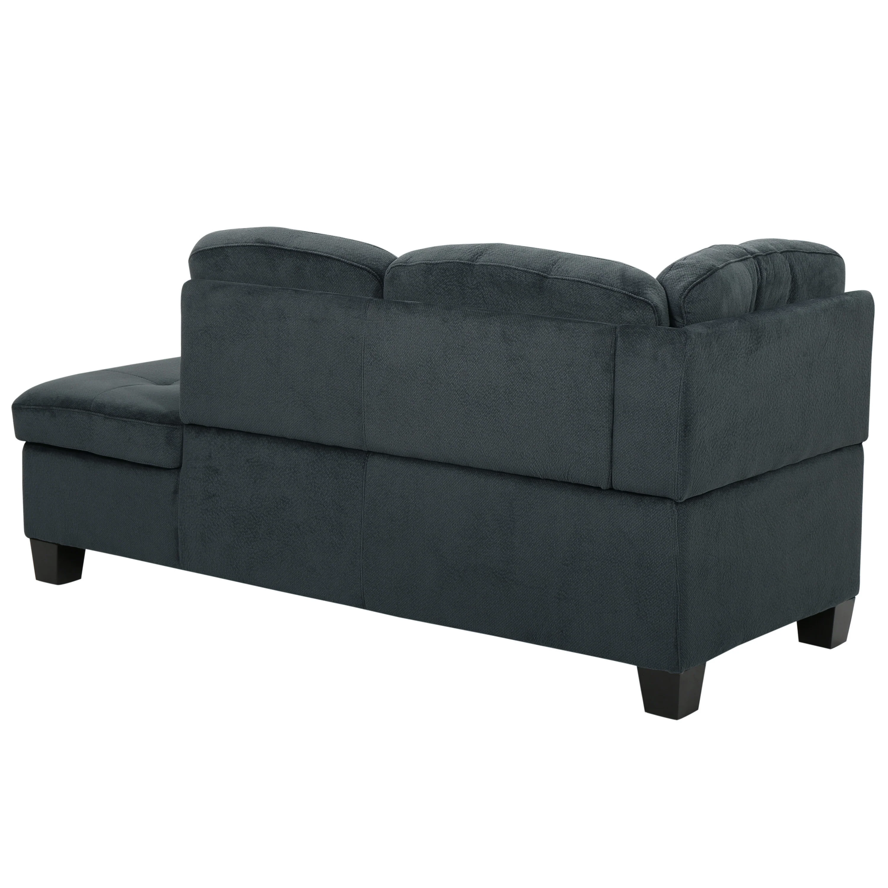 Gotham 3-piece Charcoal Fabric Sectional Sofa Set - furnishings