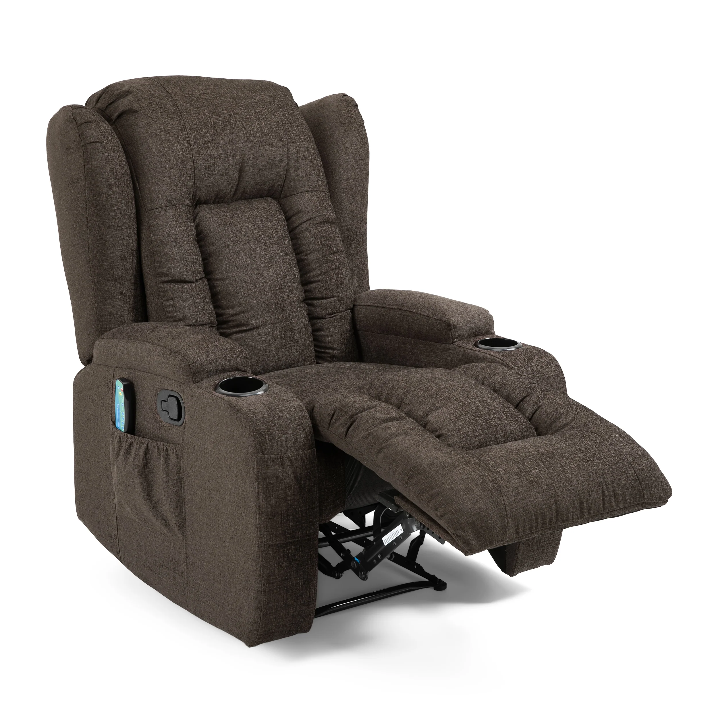 Ellerslie Contemporary Pillow Tufted Massage Recliner - furnishings