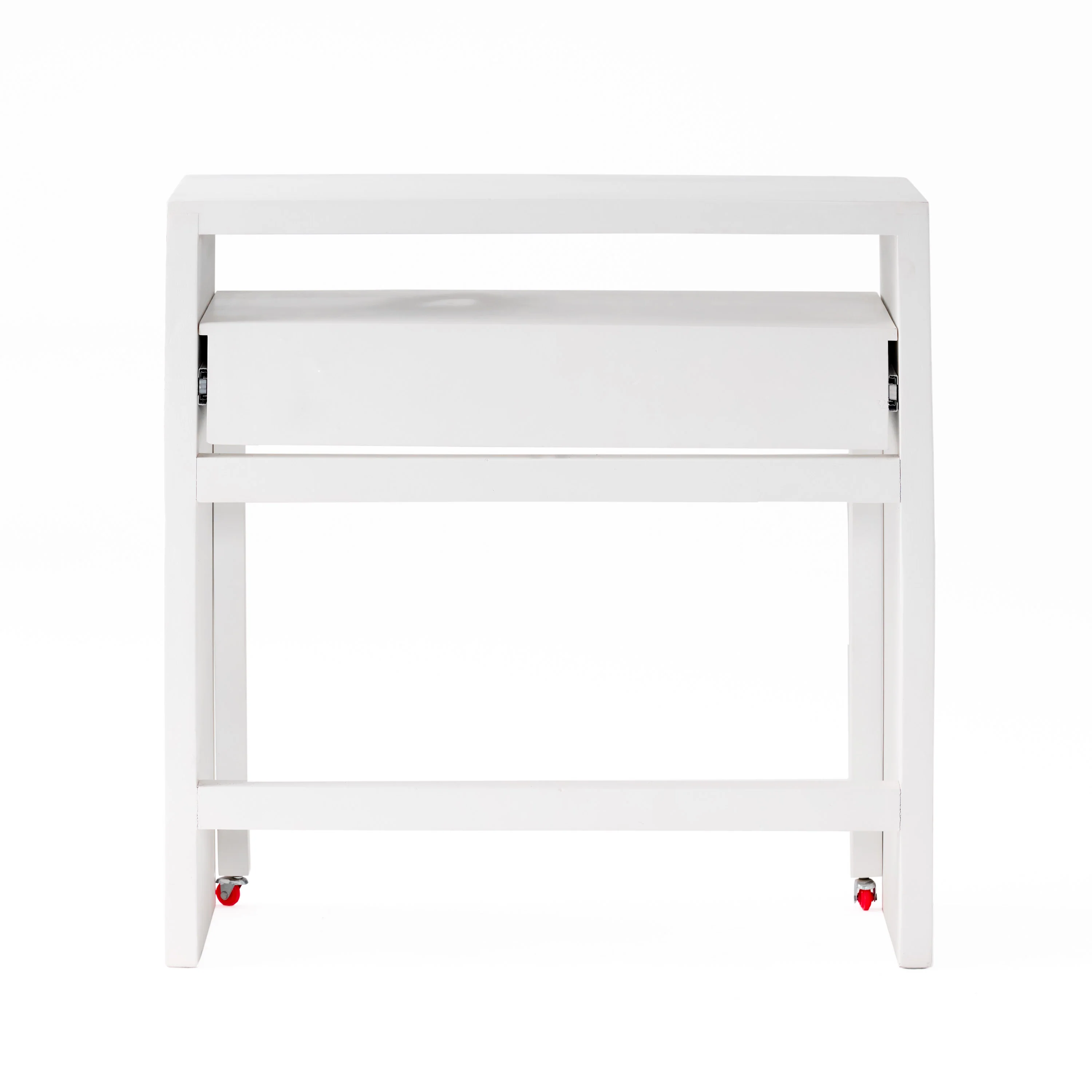 Axelle Contemporary Mango Wood Secretary Desk with Storage, White - furnishings