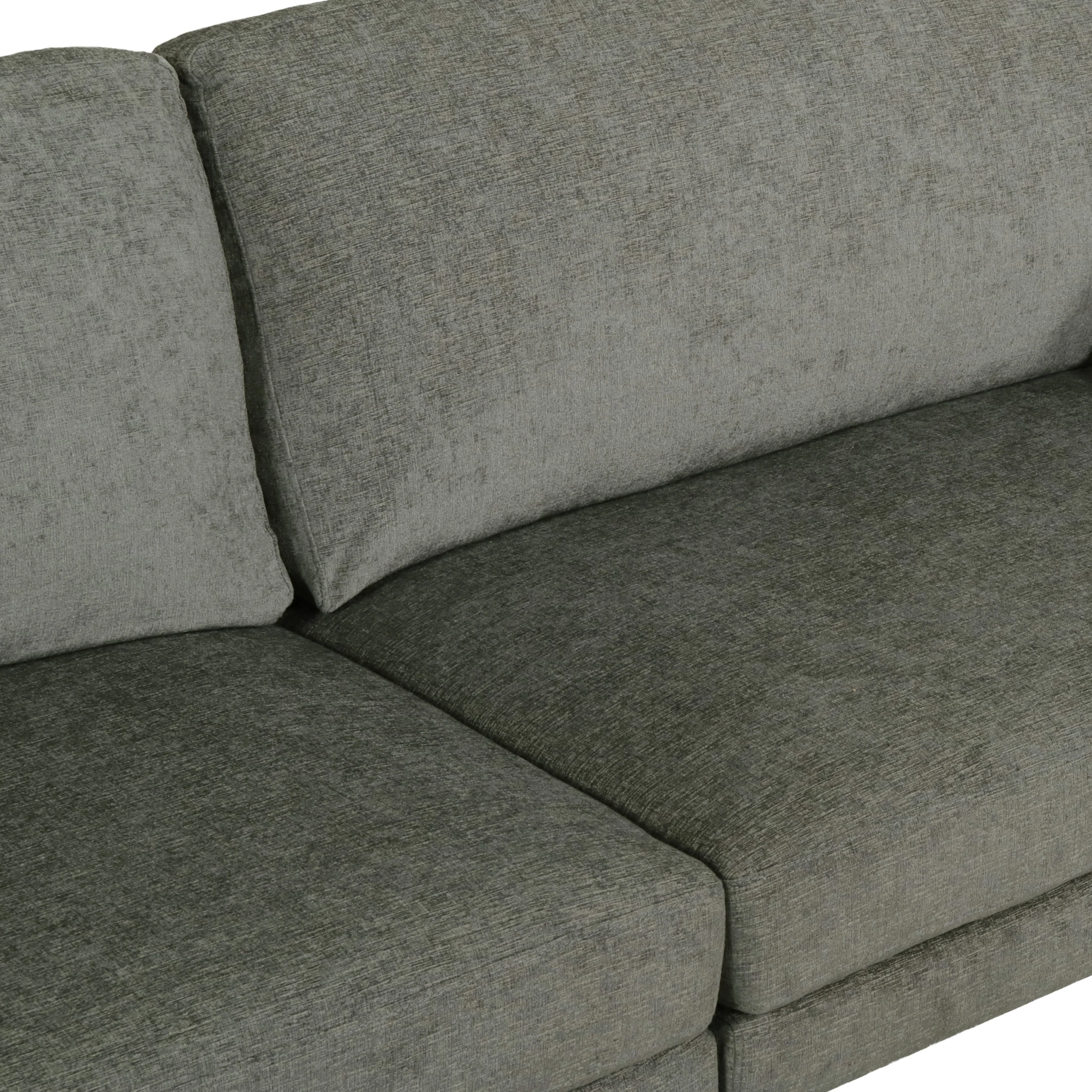 Adut Contemporary 3 Seater Fabric Sofa with Accent Pillows - furnishings