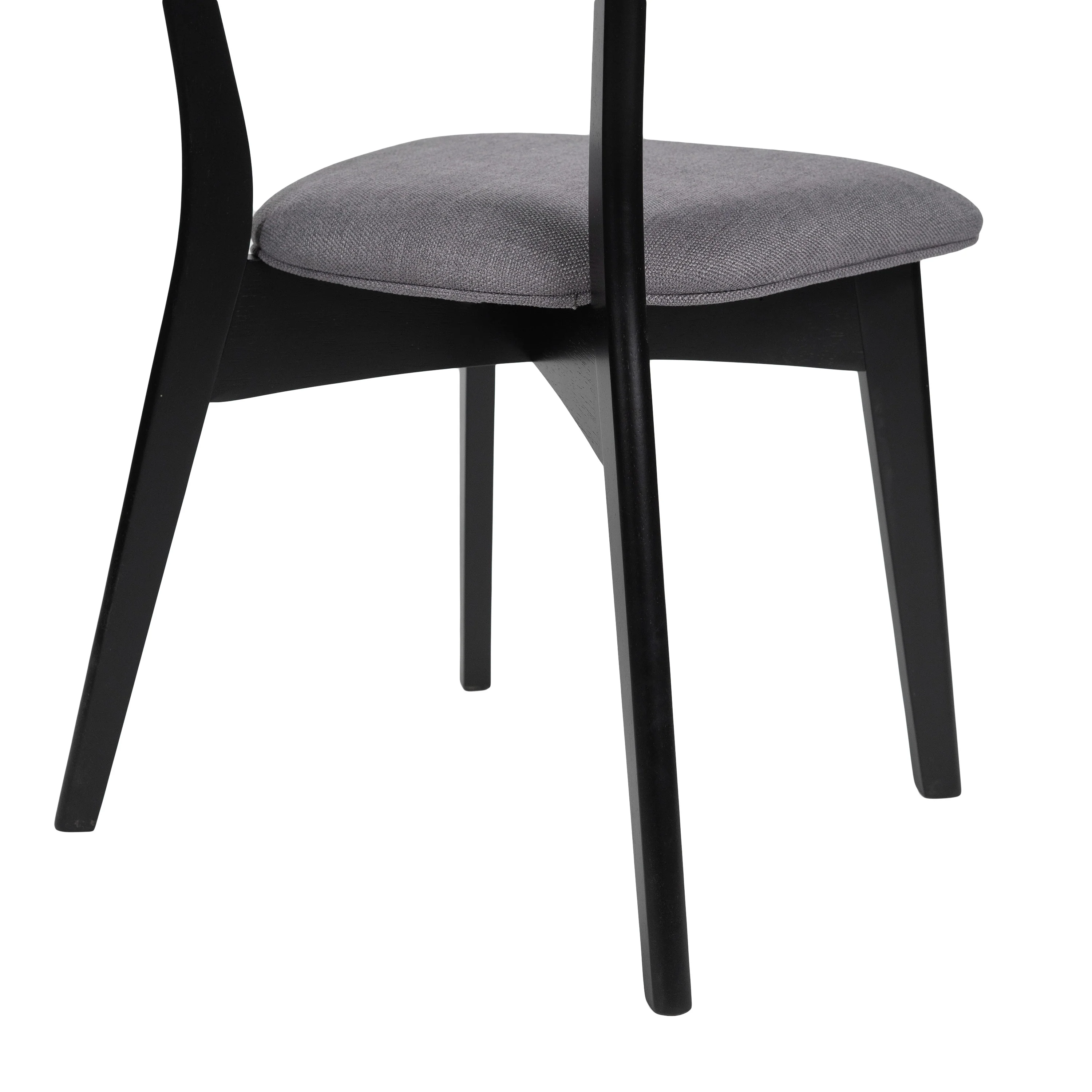 Aman Mid Century Finished 5 Piece Wood Dining Set with Fabric Chairs - furnishings