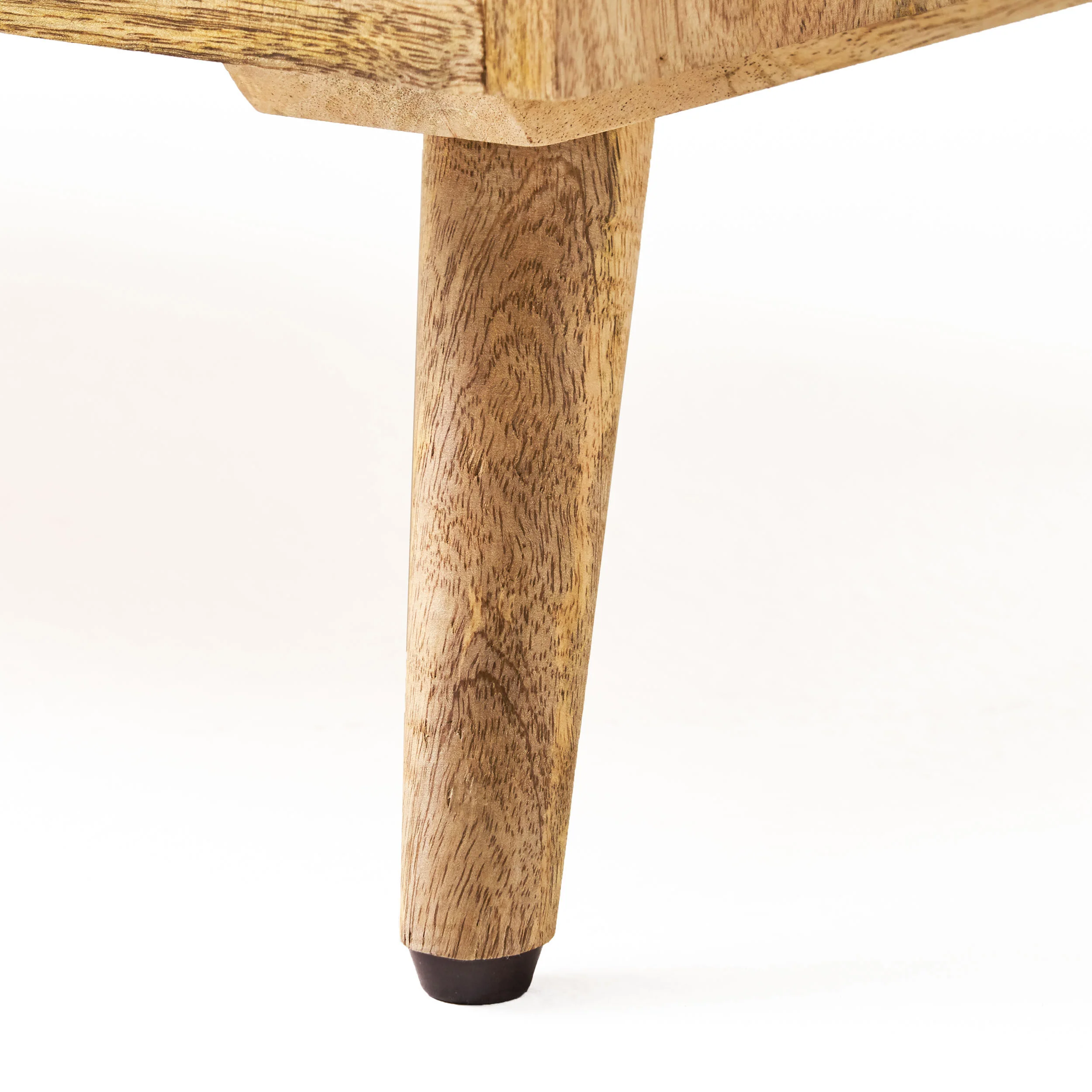 Missoula Boho Handcrafted Mango Wood 3 Drawer Sideboard, Natural and Walnut - furnishings