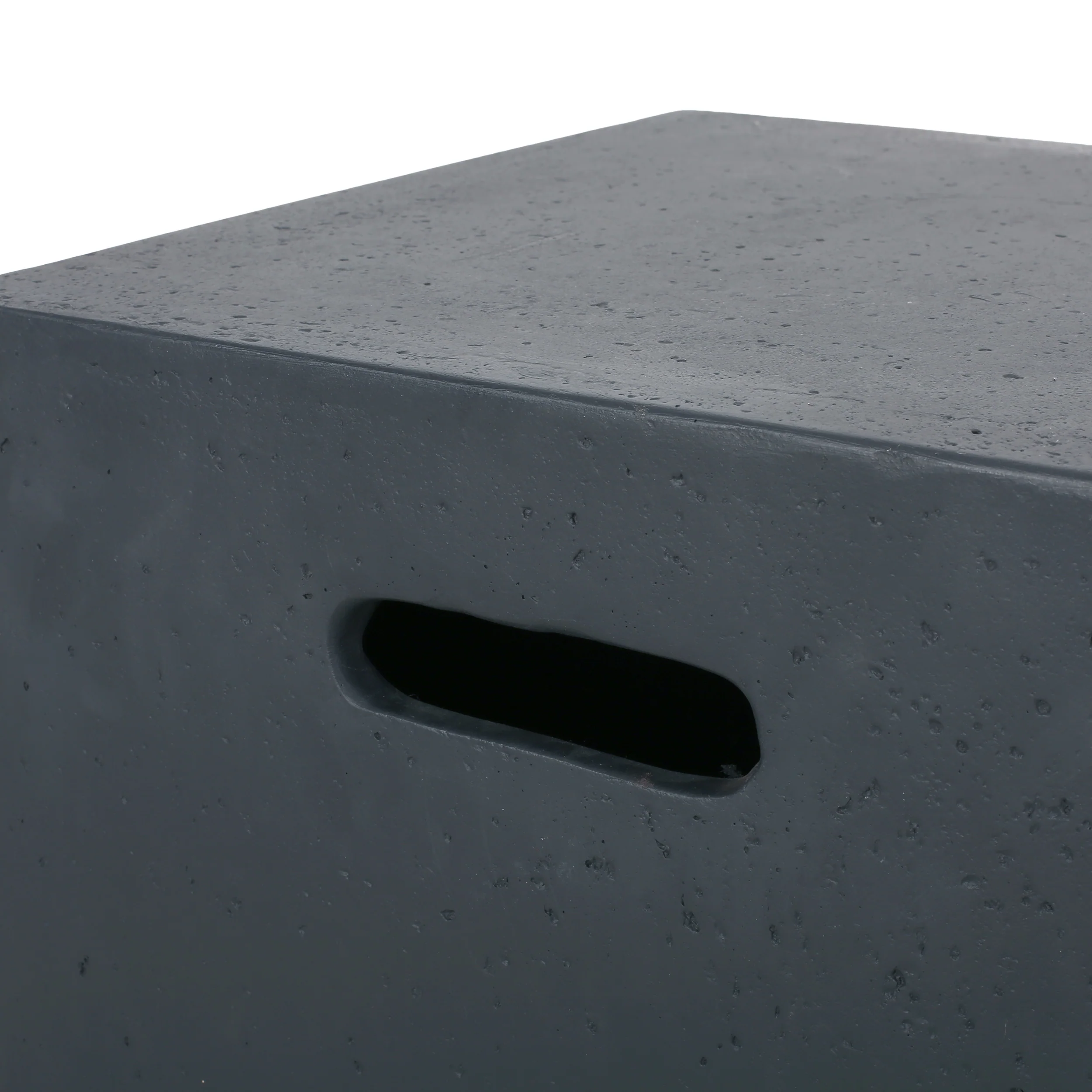 Hearth Outdoor Lightweight Concrete Tank Holder Side Table - furnishings