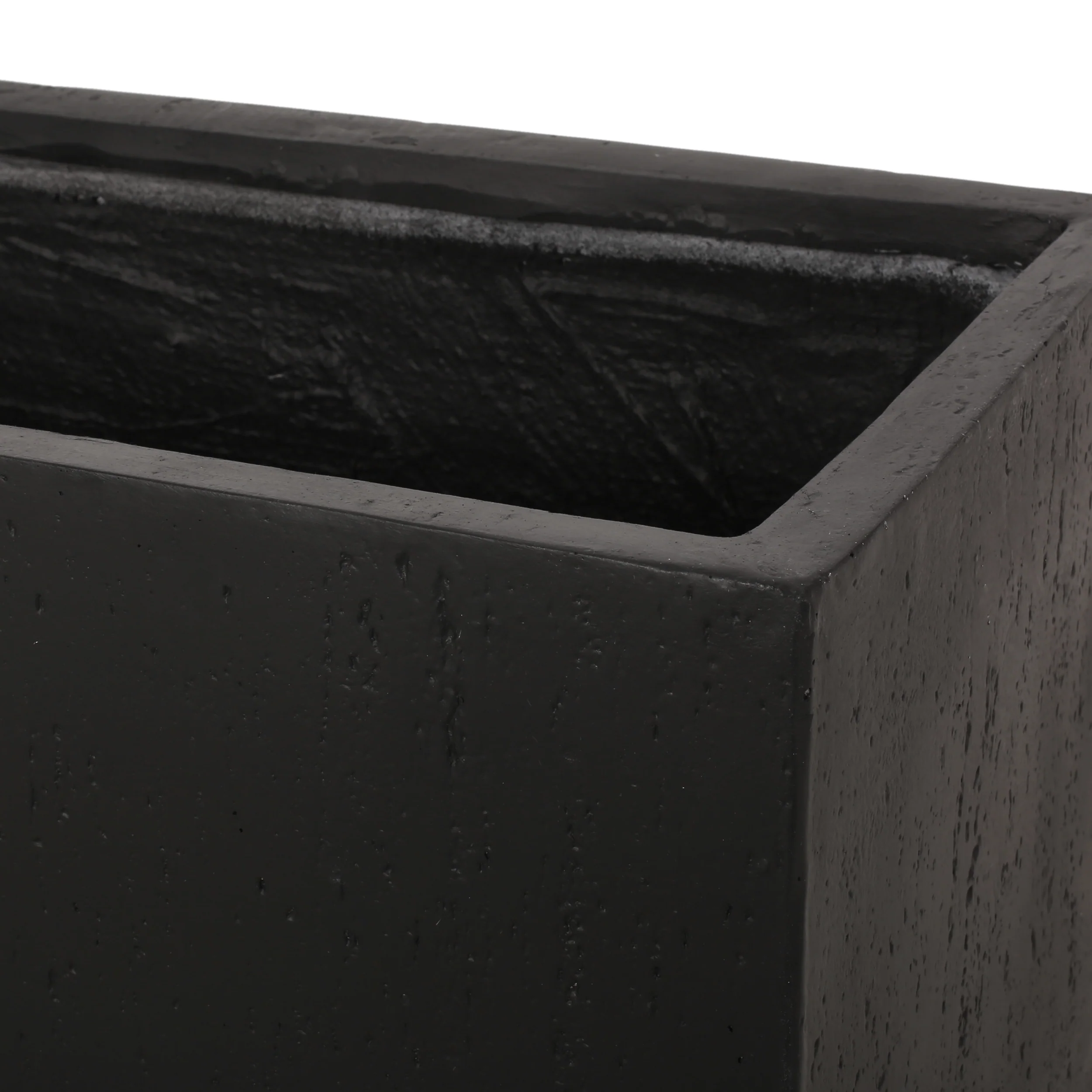 Fardeen Outdoor Modern Cast Stone Rectangular Planters (Set of 2) - furnishings