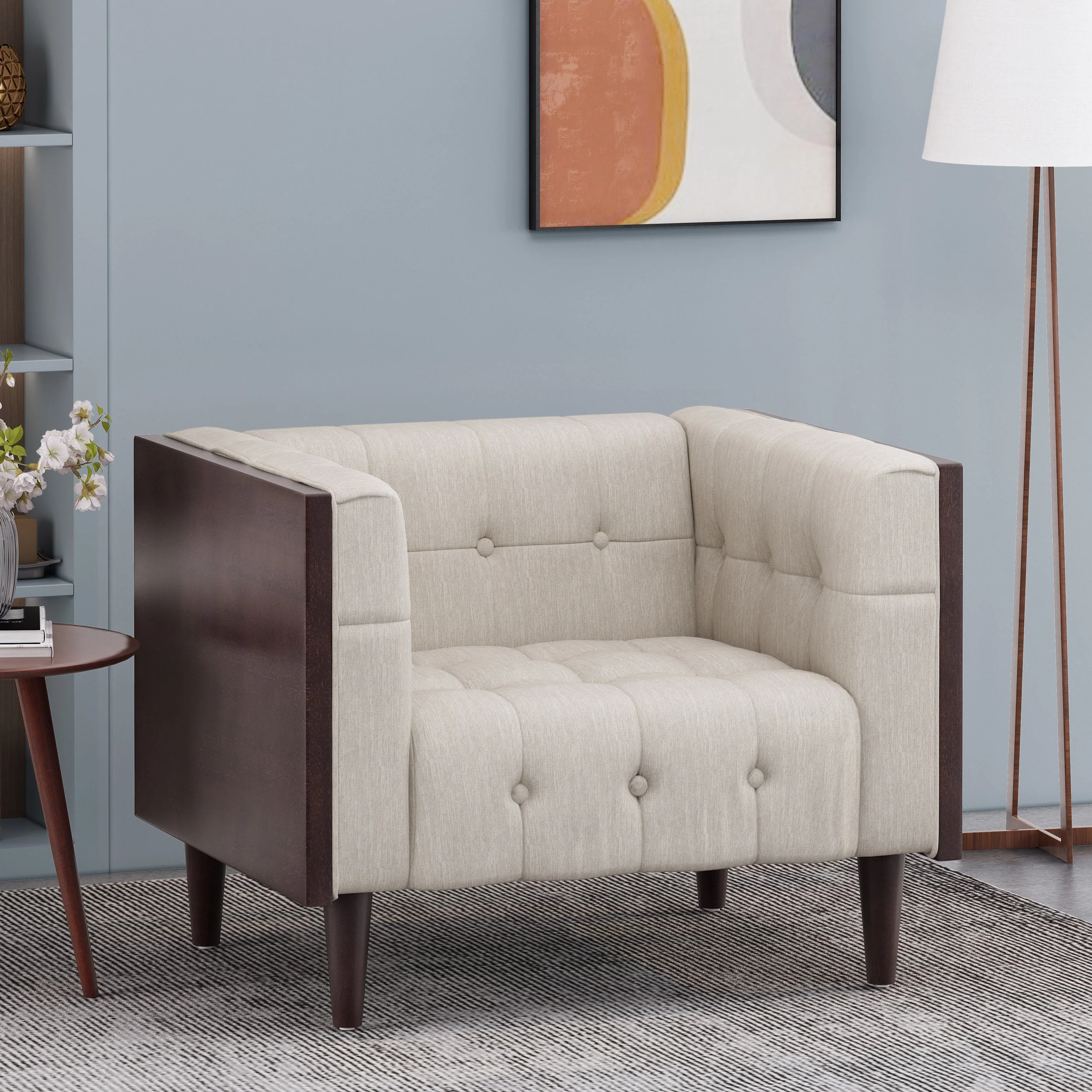 Croton Contemporary Tufted Club Chair - furnishings