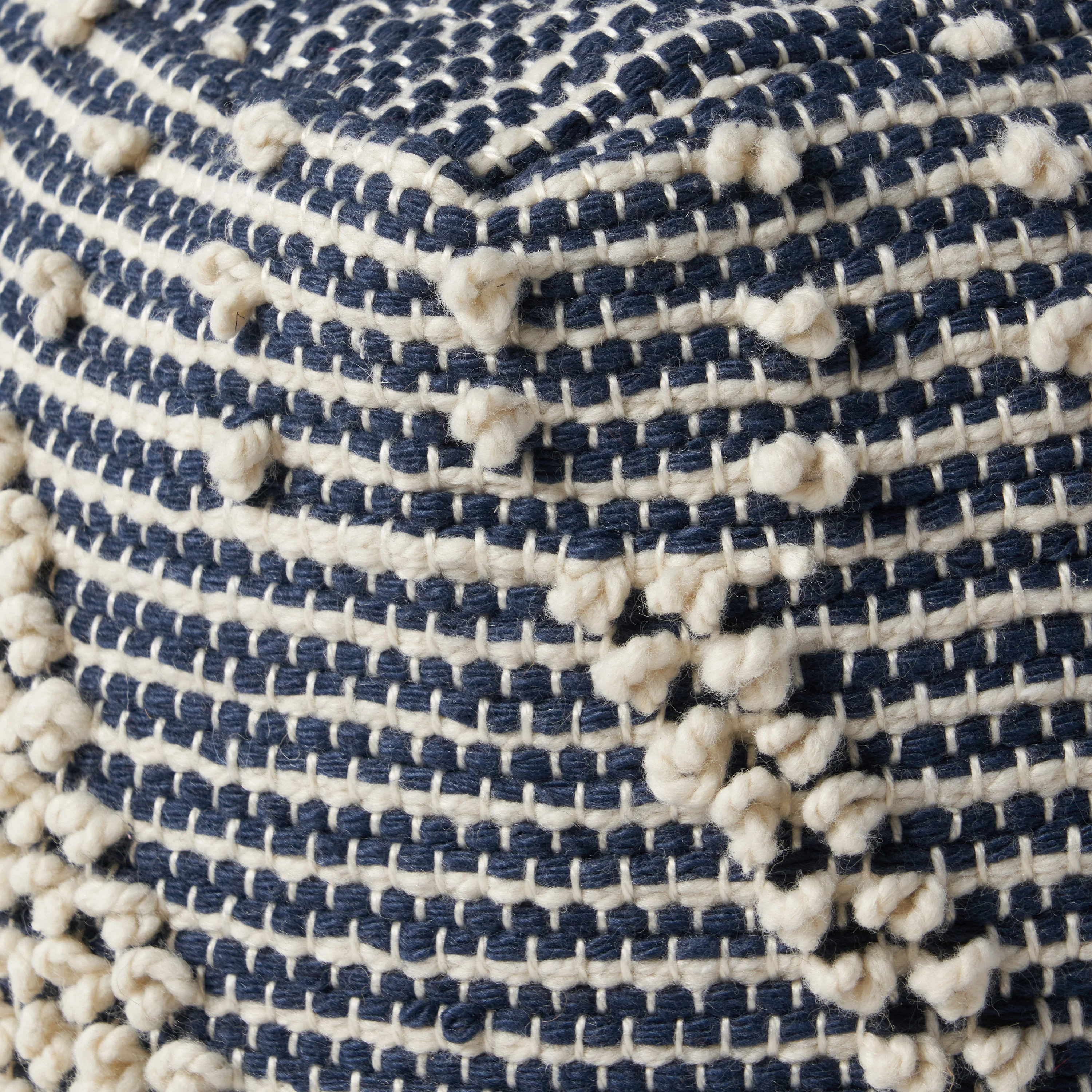 Dereka Contemporary Handcrafted Faux Yarn Pouf - furnishings