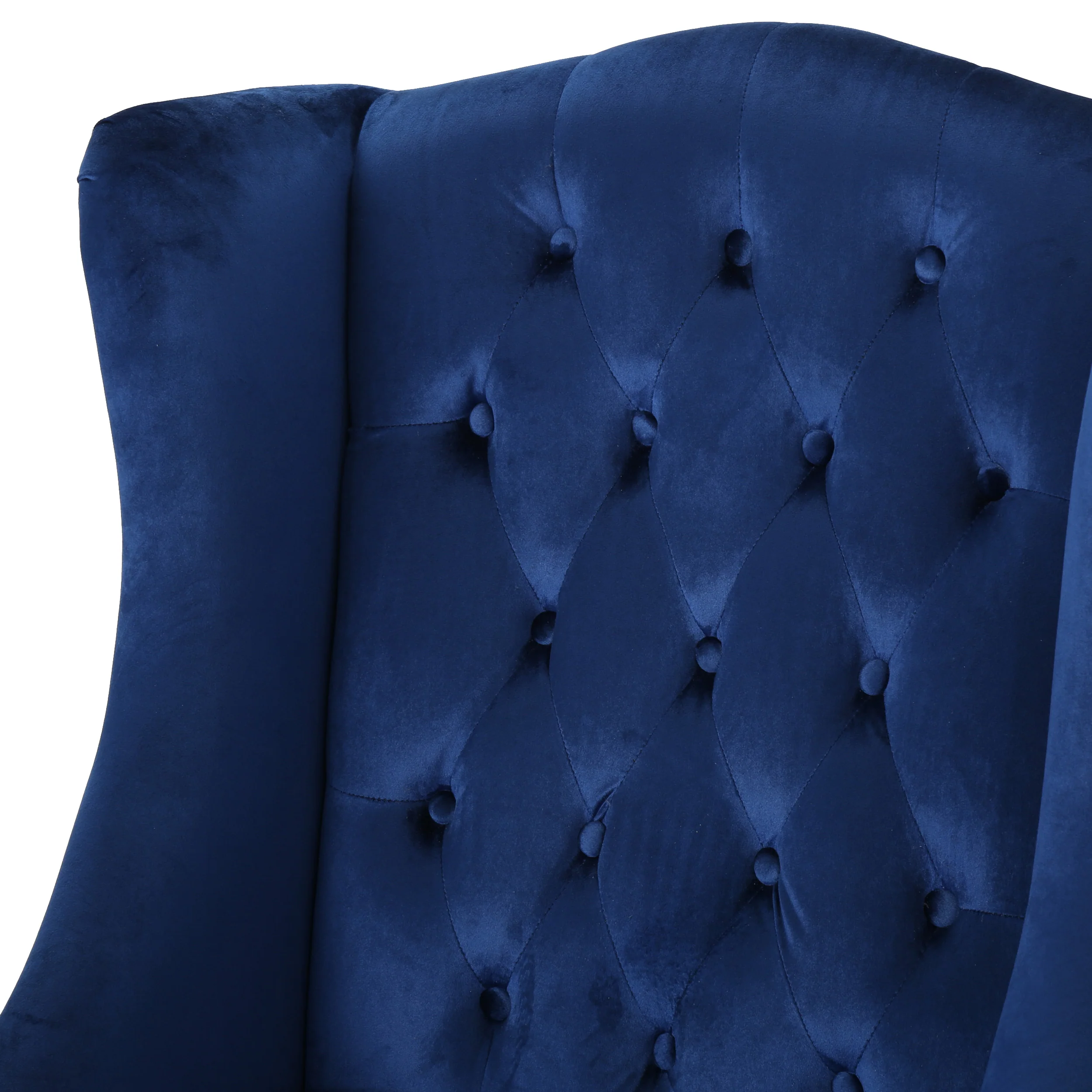 Talisa Winged High-Back Tufted New Velvet Club Chair - furnishings