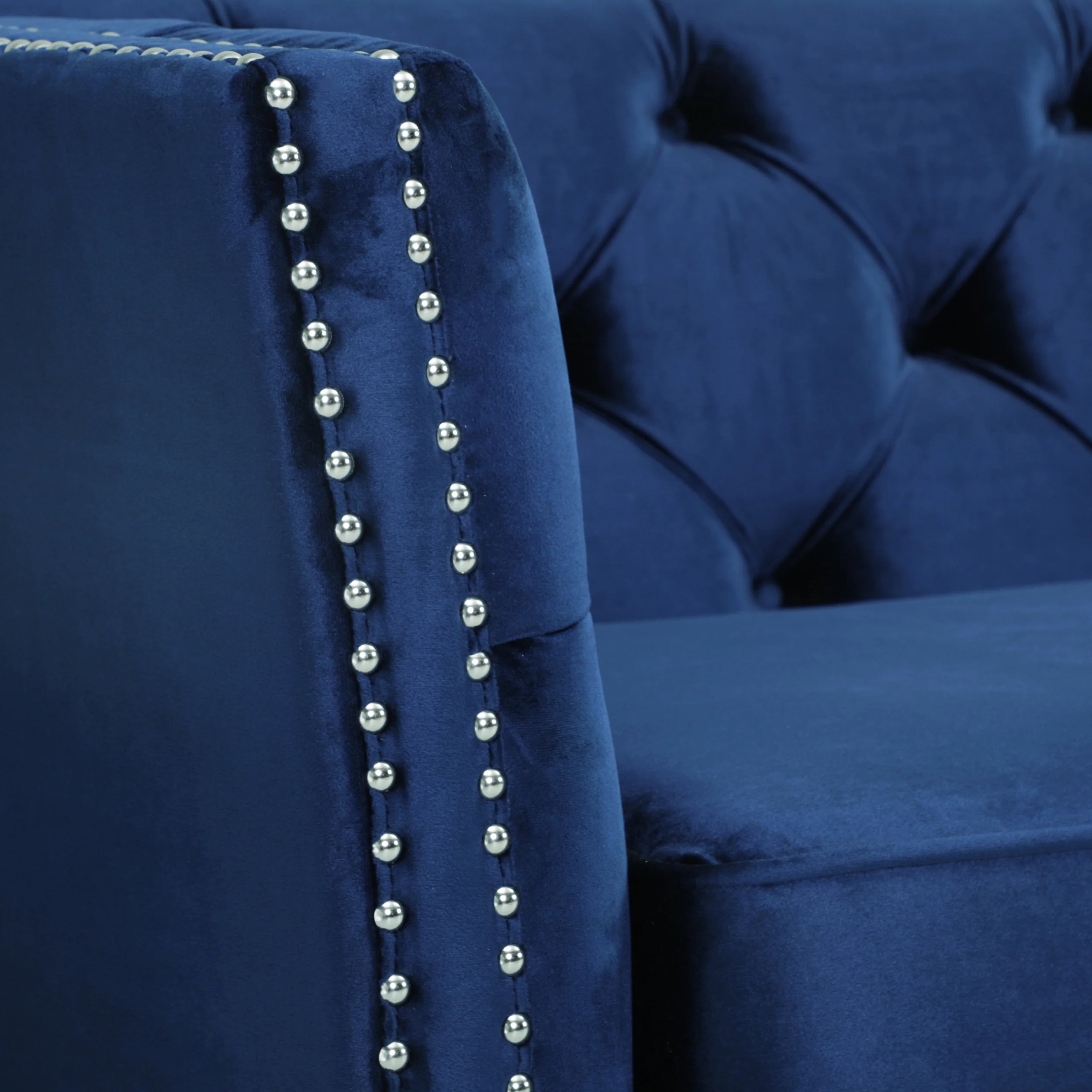 Alessio Contemporary Tufted Velvet 3 Seater Sofa - furnishings