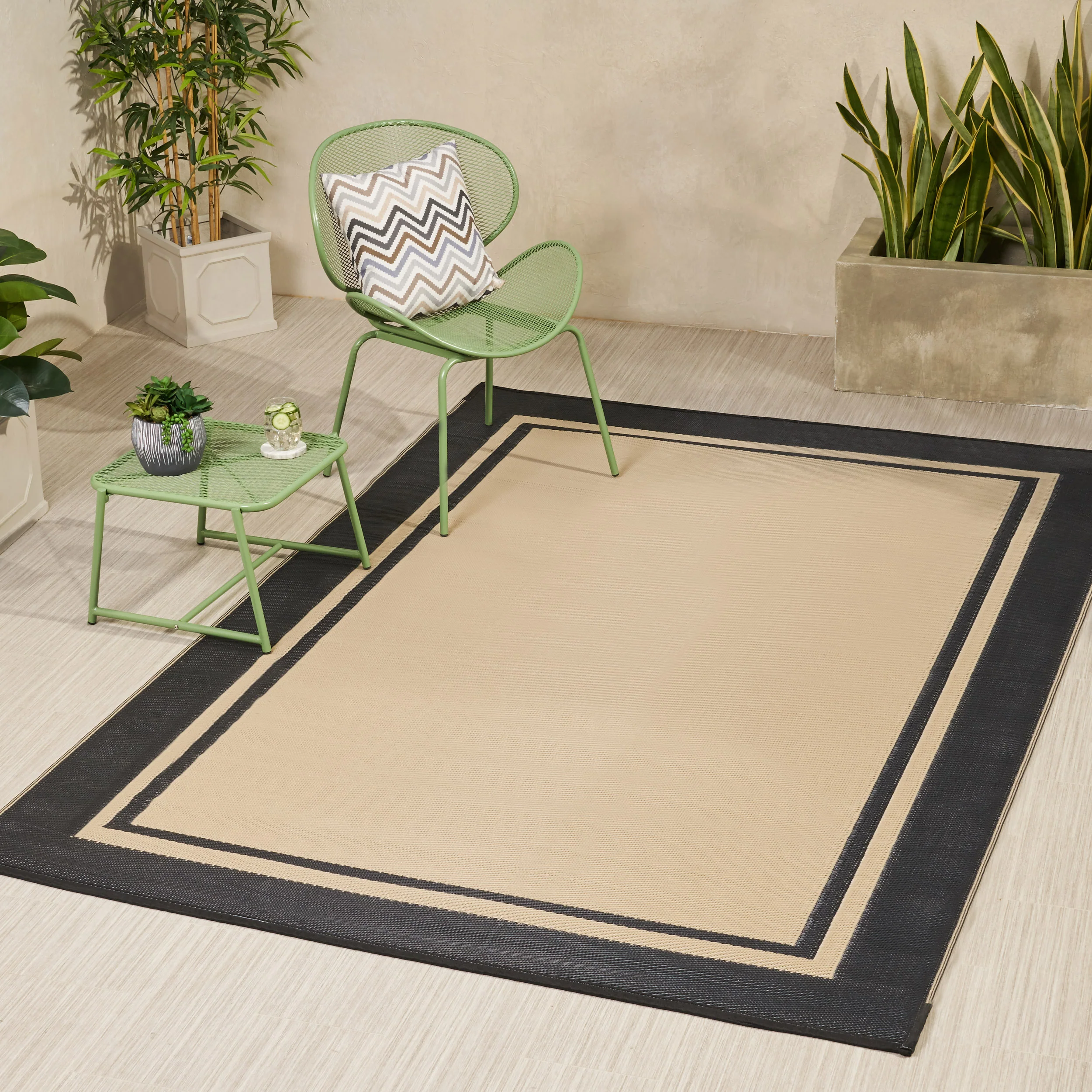 Jamir Outdoor Outdoor Modern Scatter Rug - furnishings