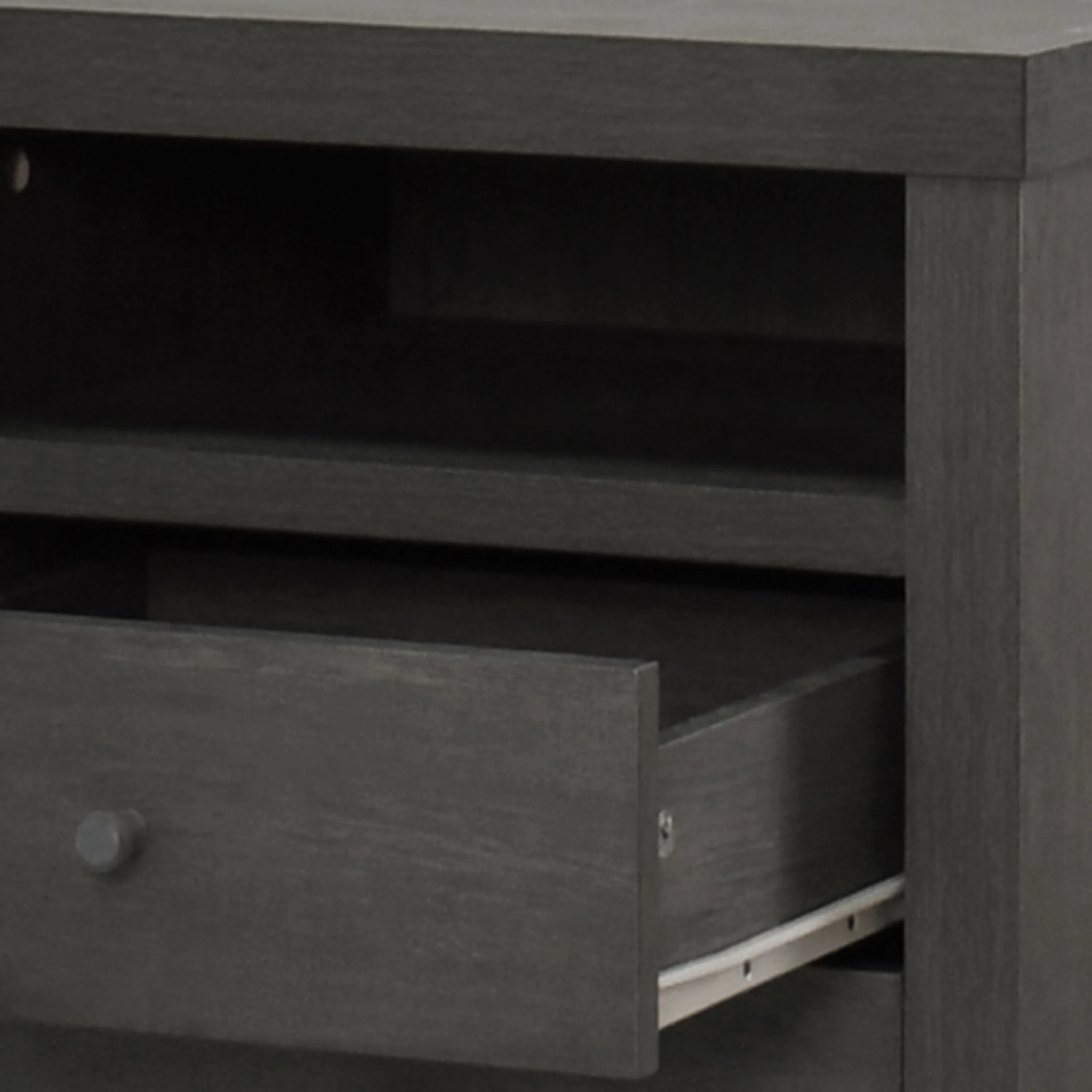 Farhart Mid Century Modern Faux Wood 2 Drawer Nightstand - furnishings