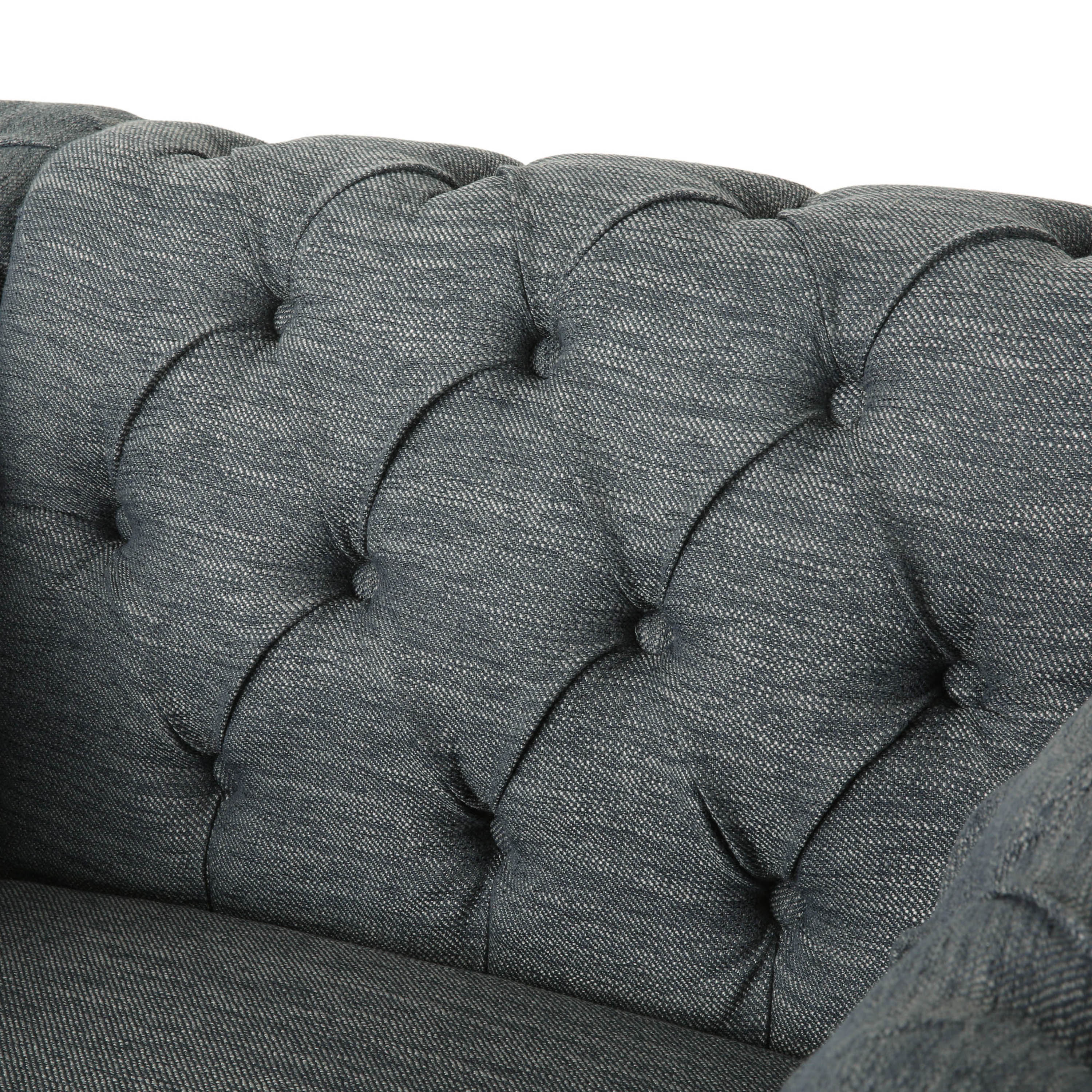Alejandro Chesterfield Tufted Fabric Club Chair with Nailhead Trim - furnishings
