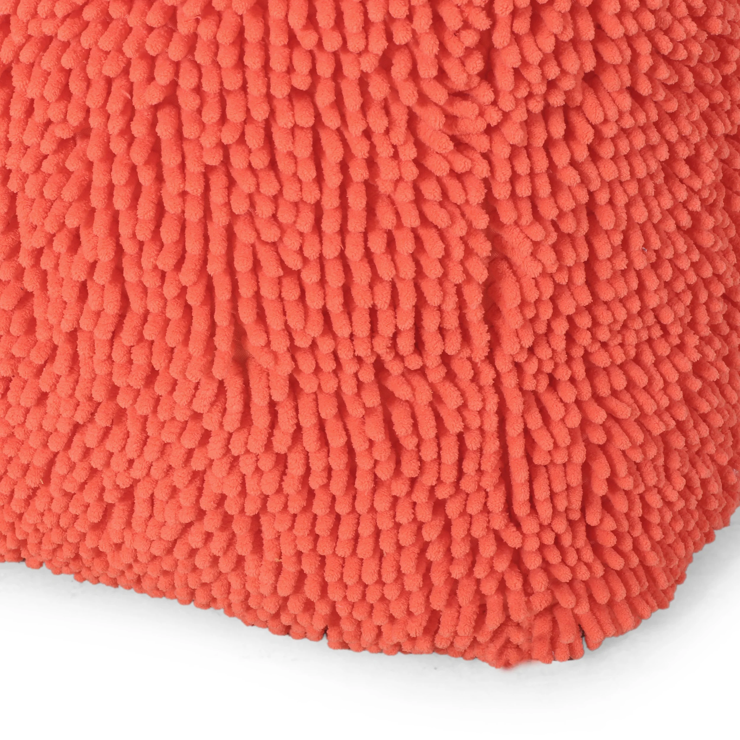 Moloney Modern Microfiber Chenille Square Pouf - furnishings
