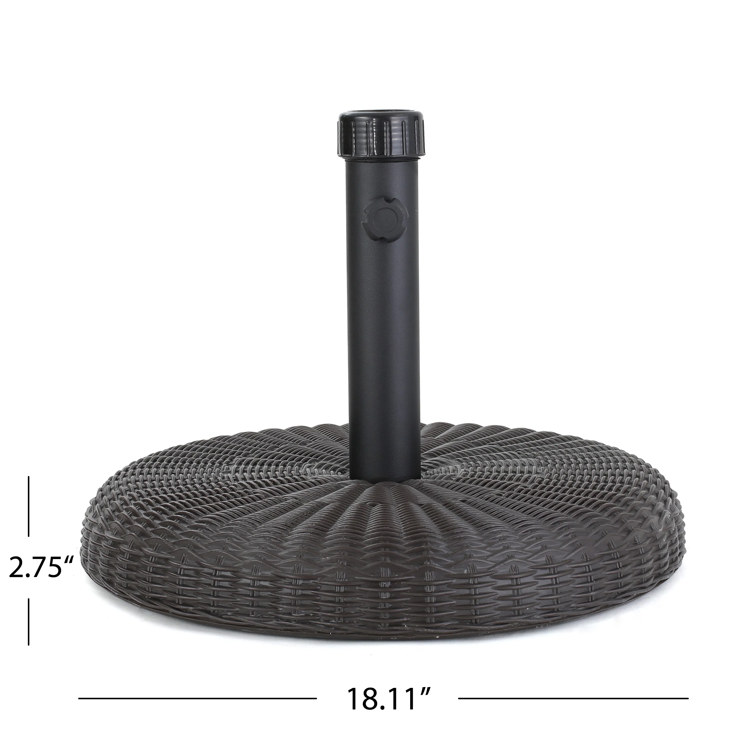 Belmont 45lbs Brown Resin and Iron Round Umbrella Base - furnishings