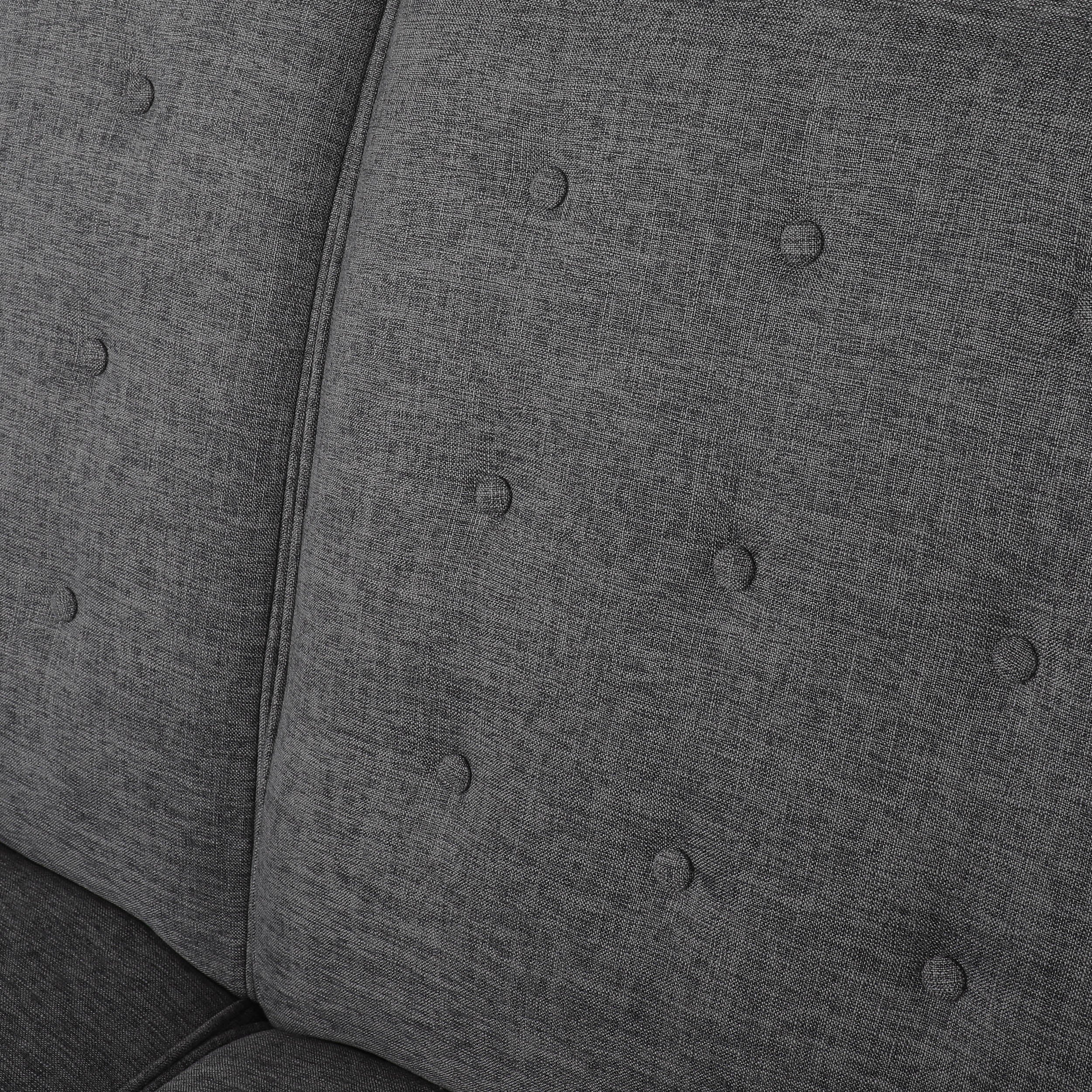 Manville Contemporary Tufted Loveseat Pushback Recliner - furnishings