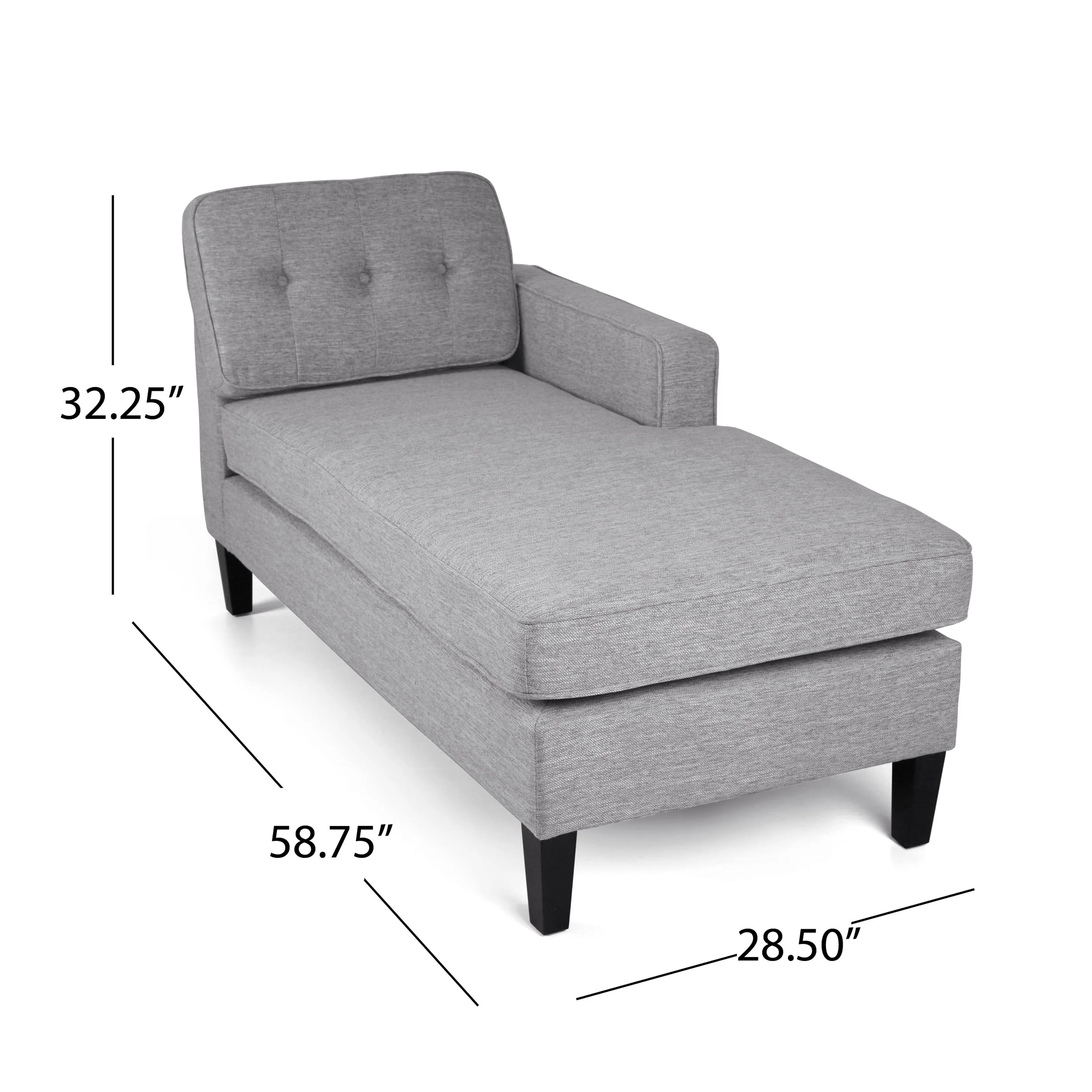 Tempe Fabric Right Arm Chaise Lounge - furnishings