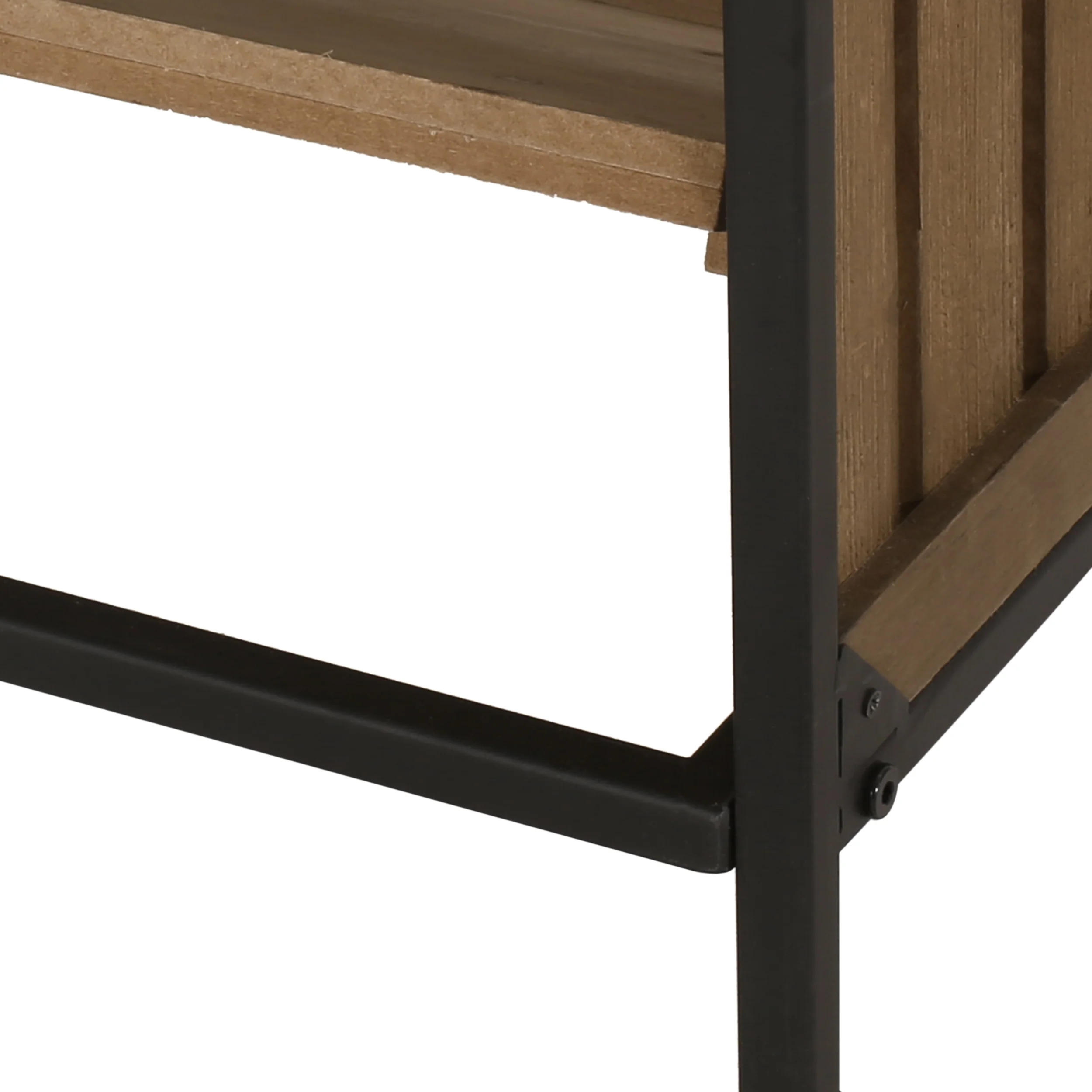 Hamlin Modern Industrial 15 Bottle Floor Wine Rack, Natural and Black - furnishings