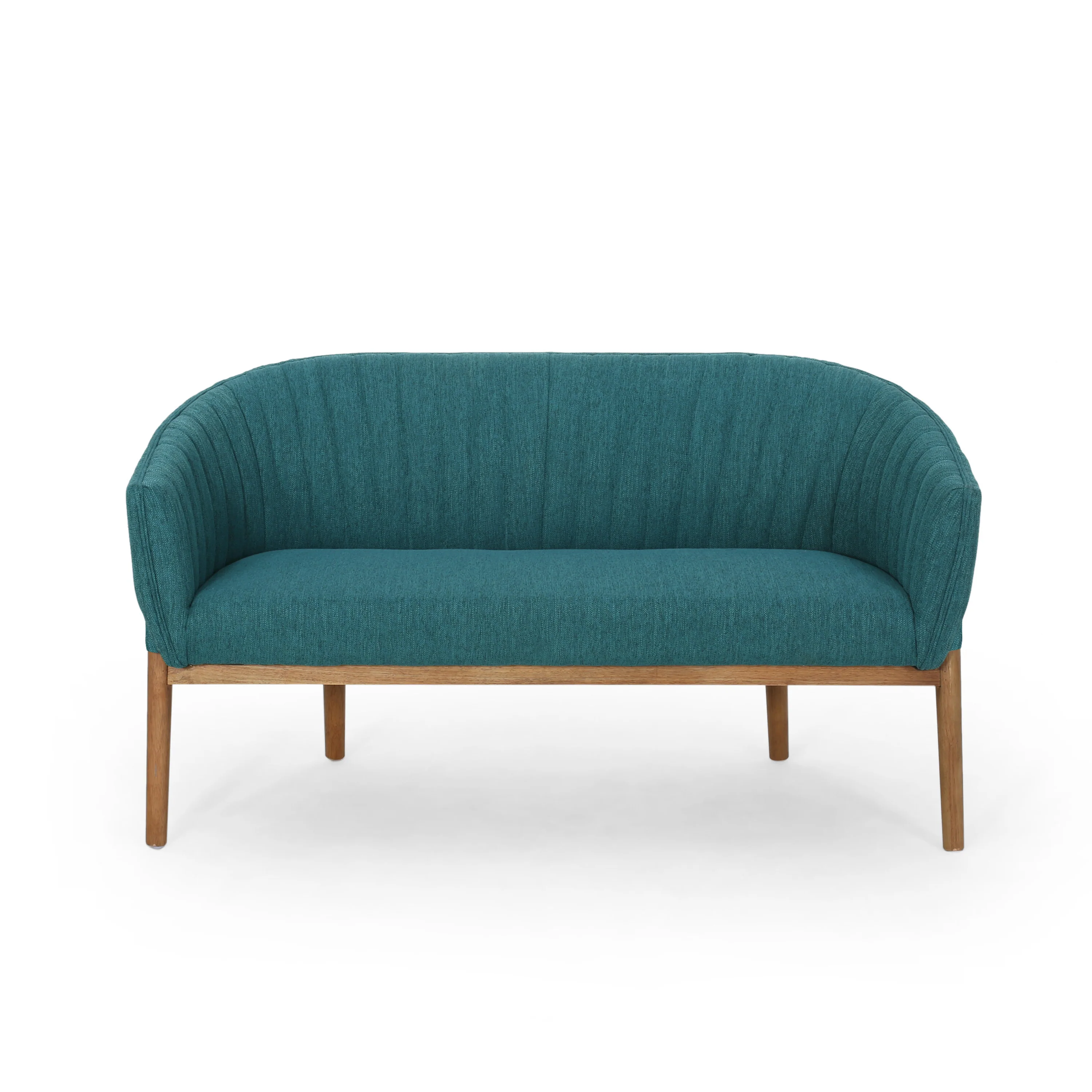 Deborah Mid-Century Fabric Settee - furnishings
