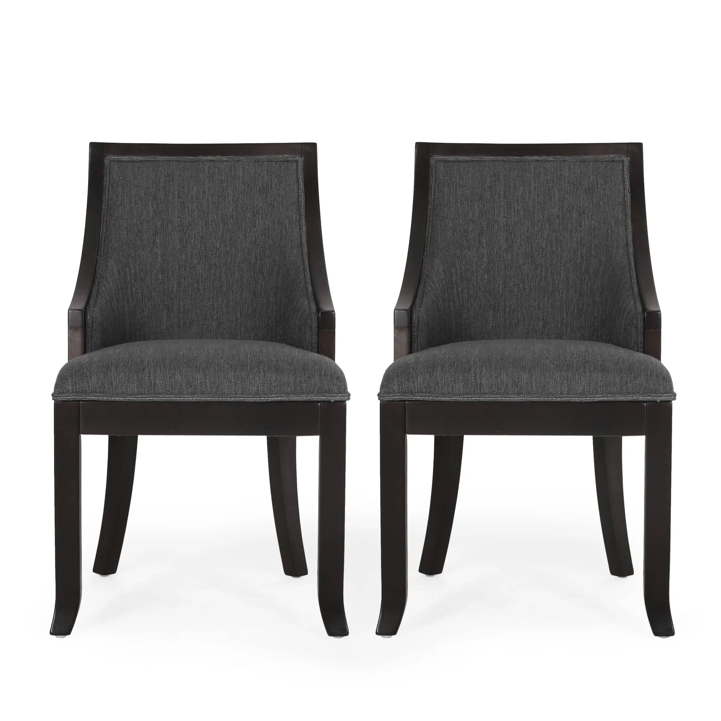 Monita Contemporary Upholstered Birch Wood Dining Chairs, Set of 2 - furnishings
