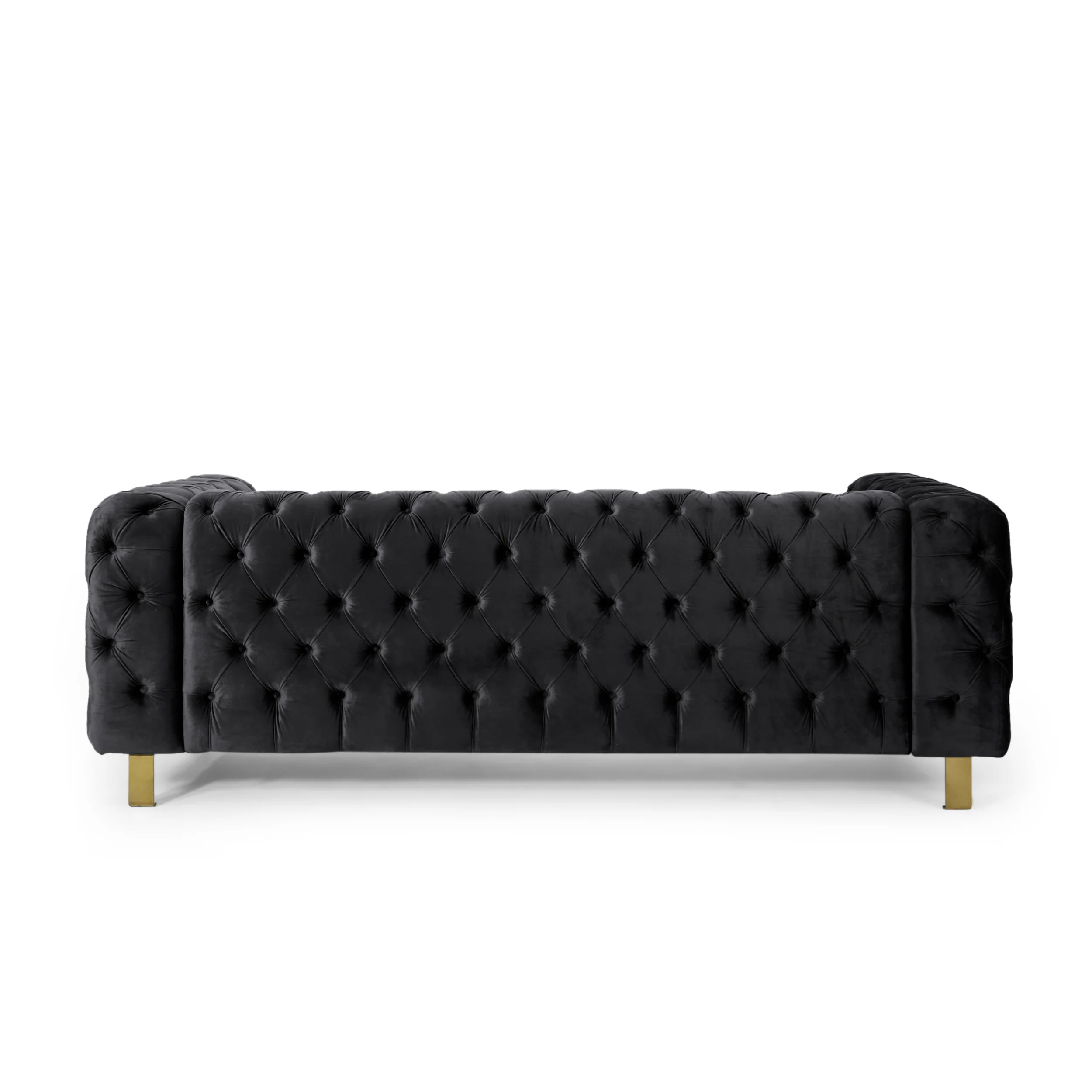 Giovanna Modern Glam Tufted Velvet 3 Seater Sofa - furnishings