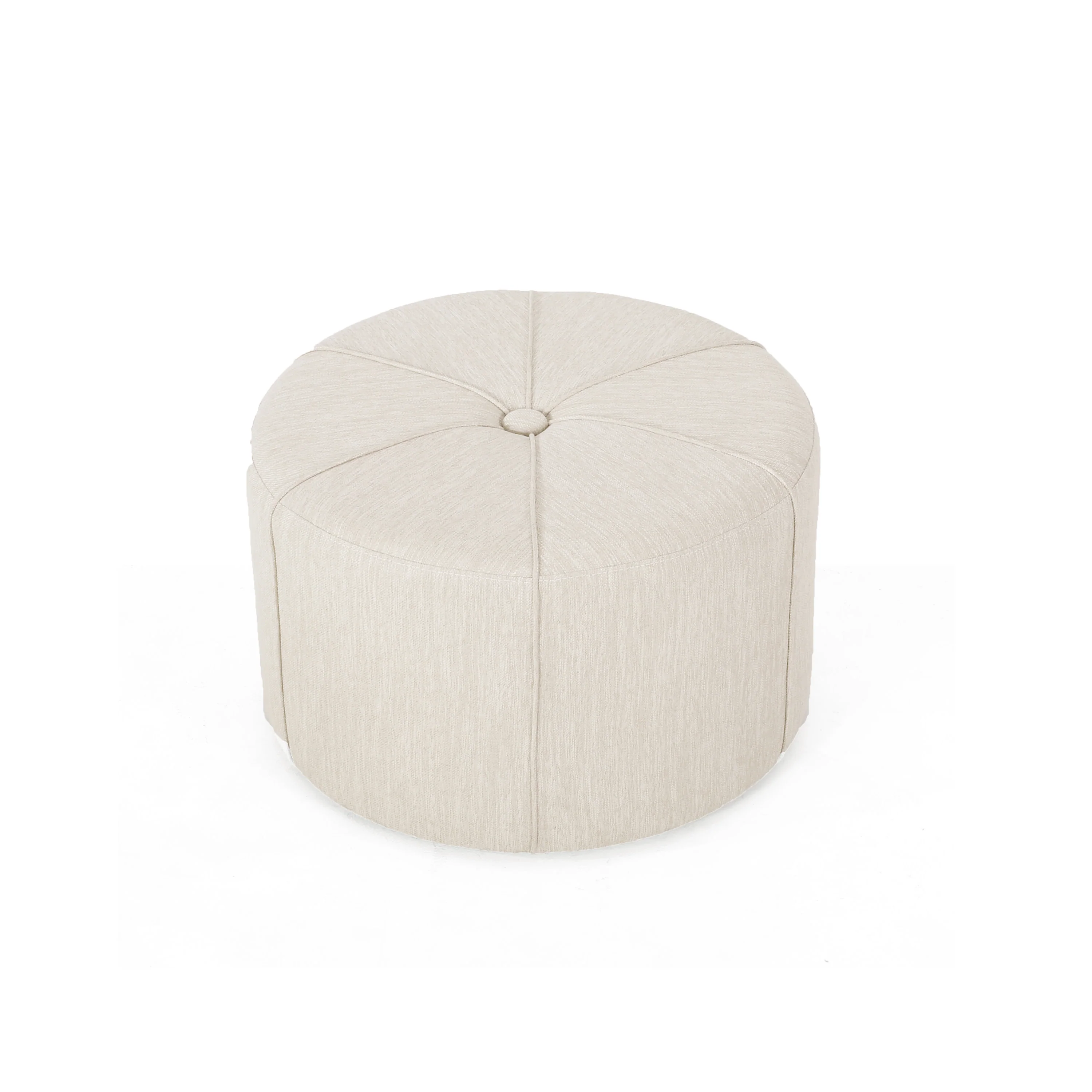 Bergeson Fabric Upholstered Round Ottoman - furnishings