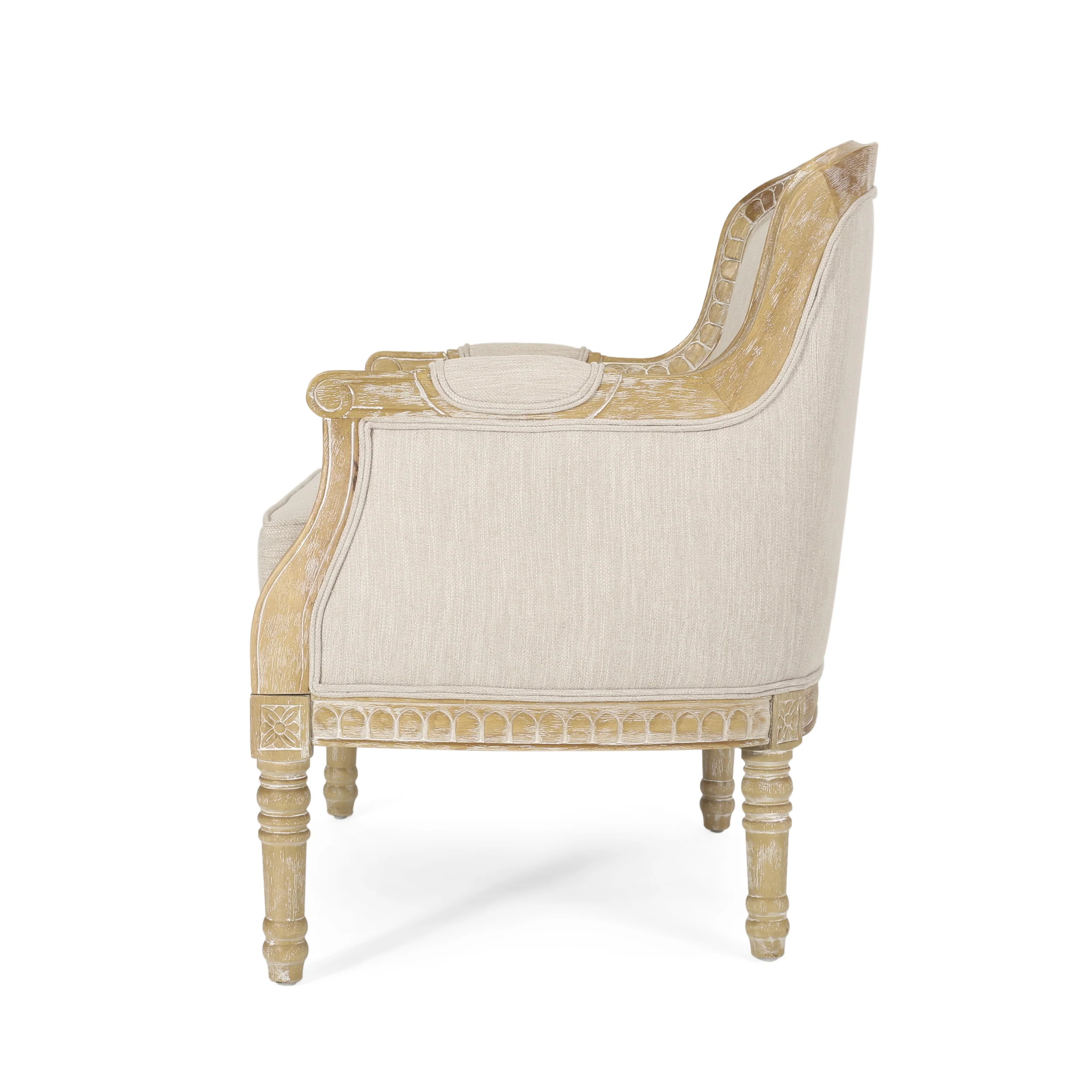 Bennion French Country Fabric Upholstered Club Chair - furnishings