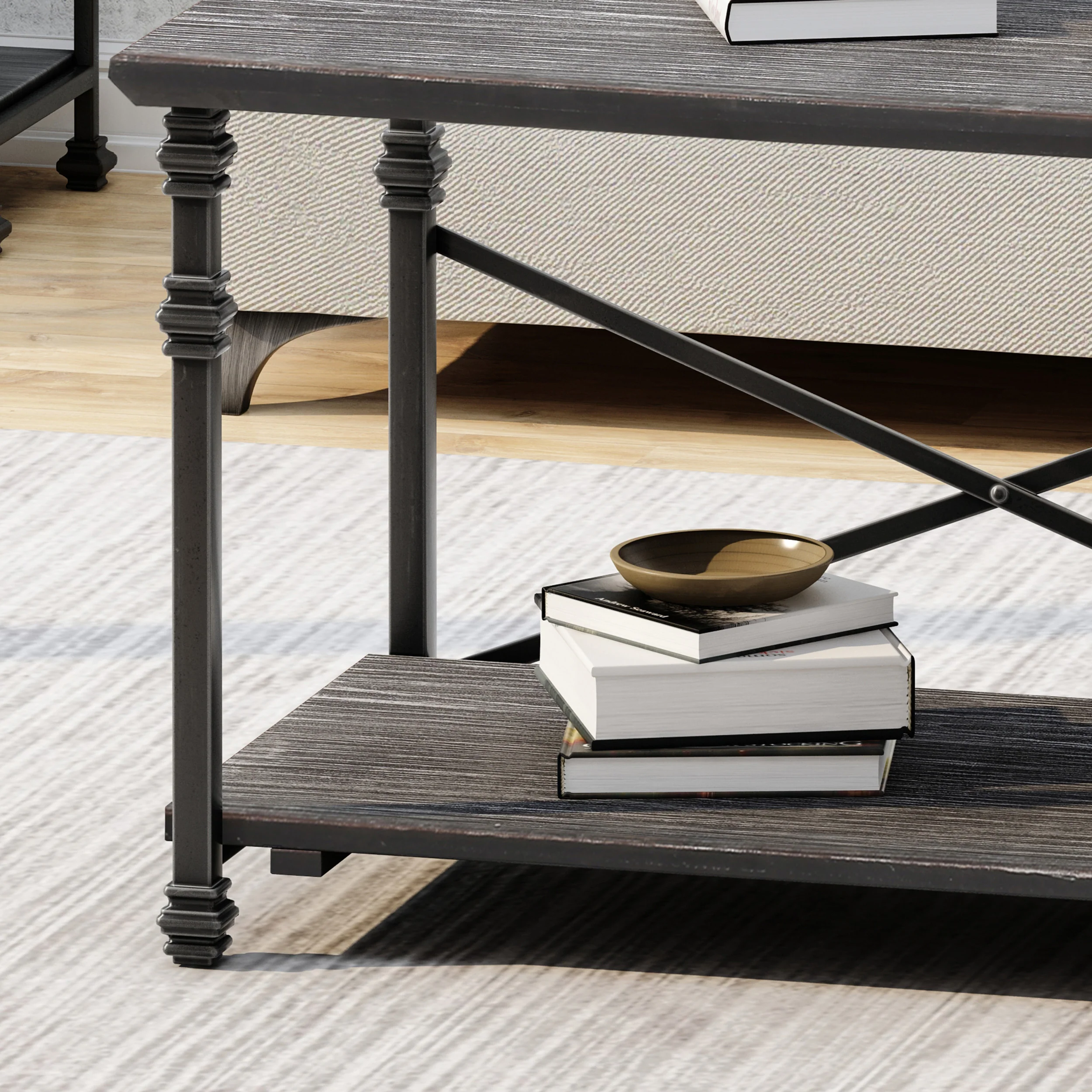 Idalina Modern Industrial Coffee Table - furnishings