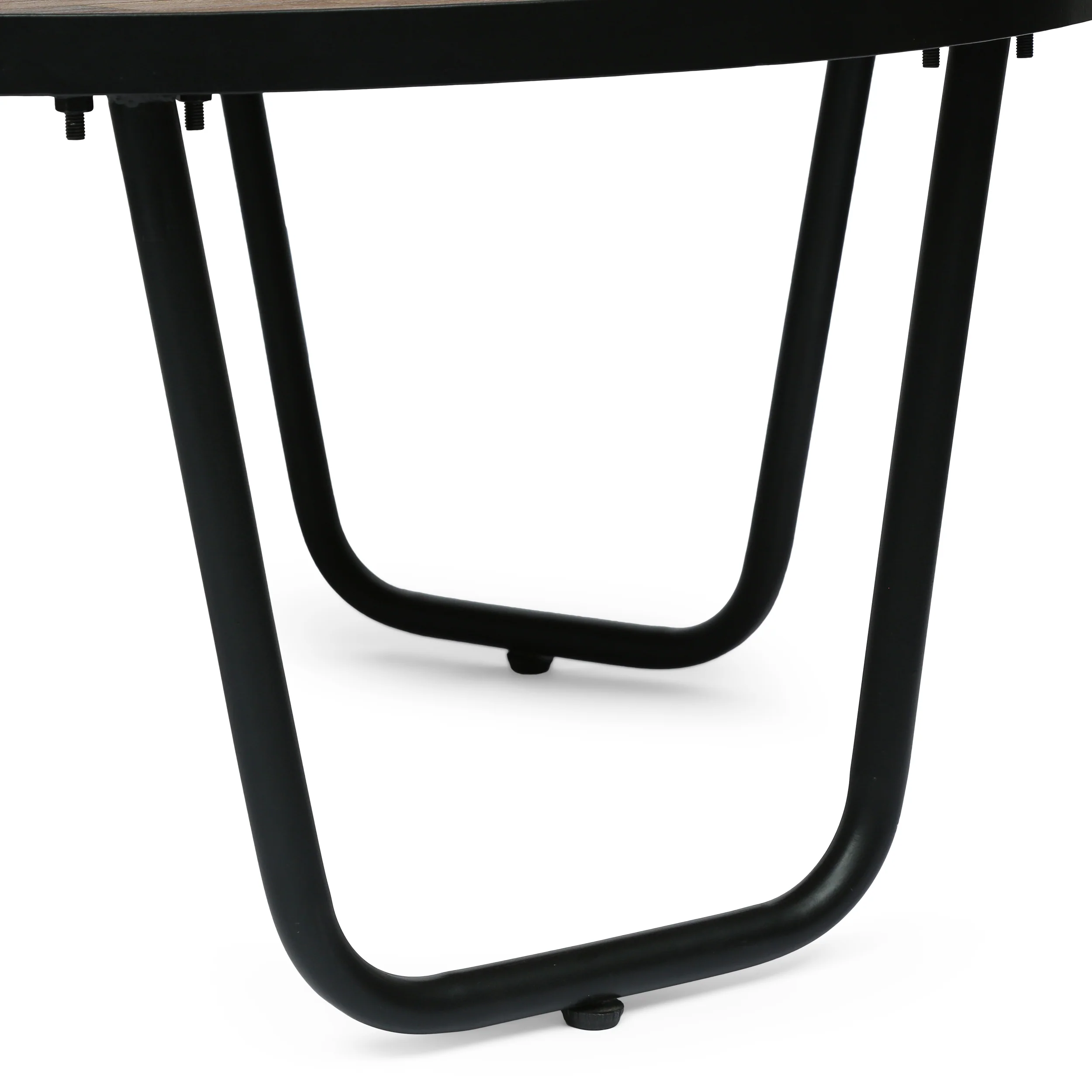 Wiers Modern Industrial Handcrafted Wooden Coffee Table, Natural and Black - furnishings