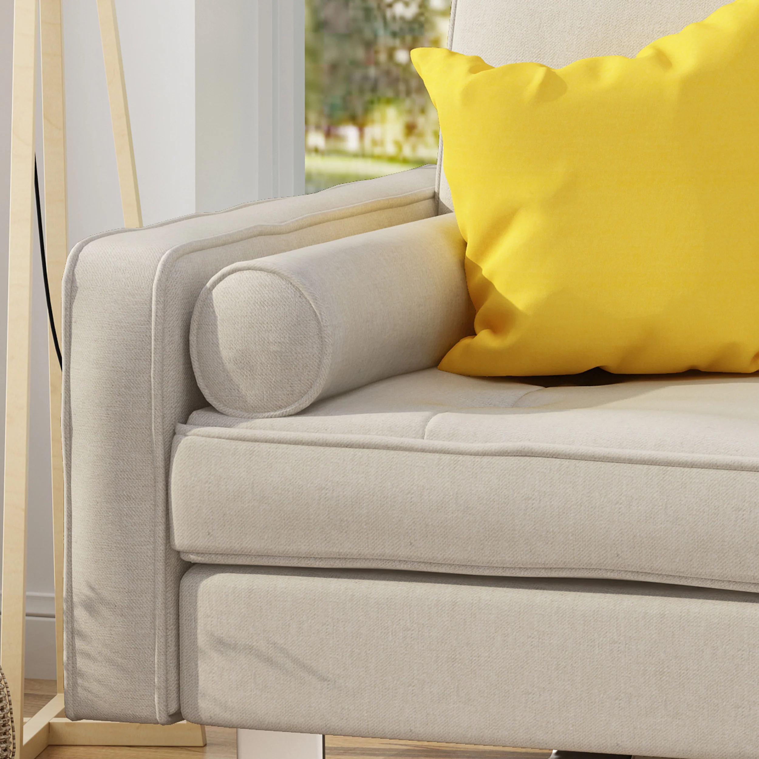 Typhaine Modern Fabric Chaise Lounge - furnishings