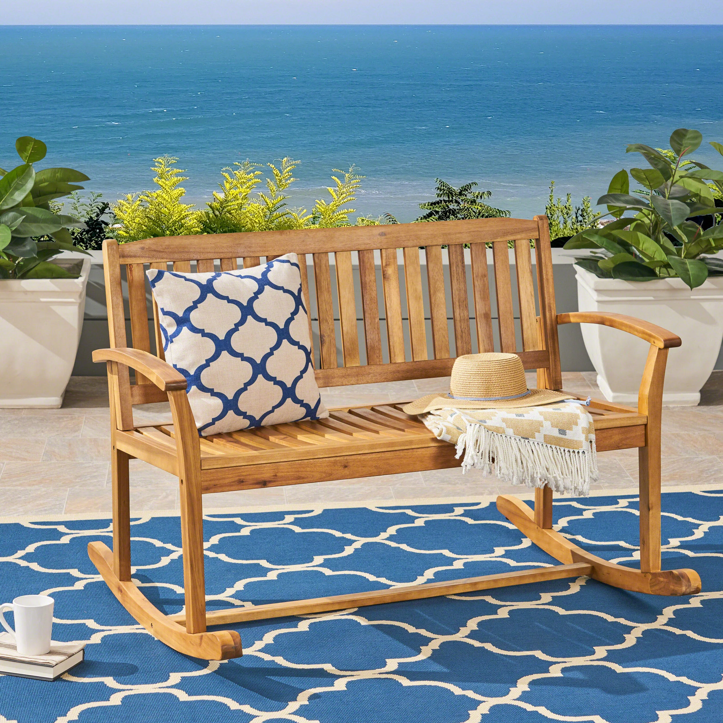 Dexter Patio Rocking Love Seat - furnishings