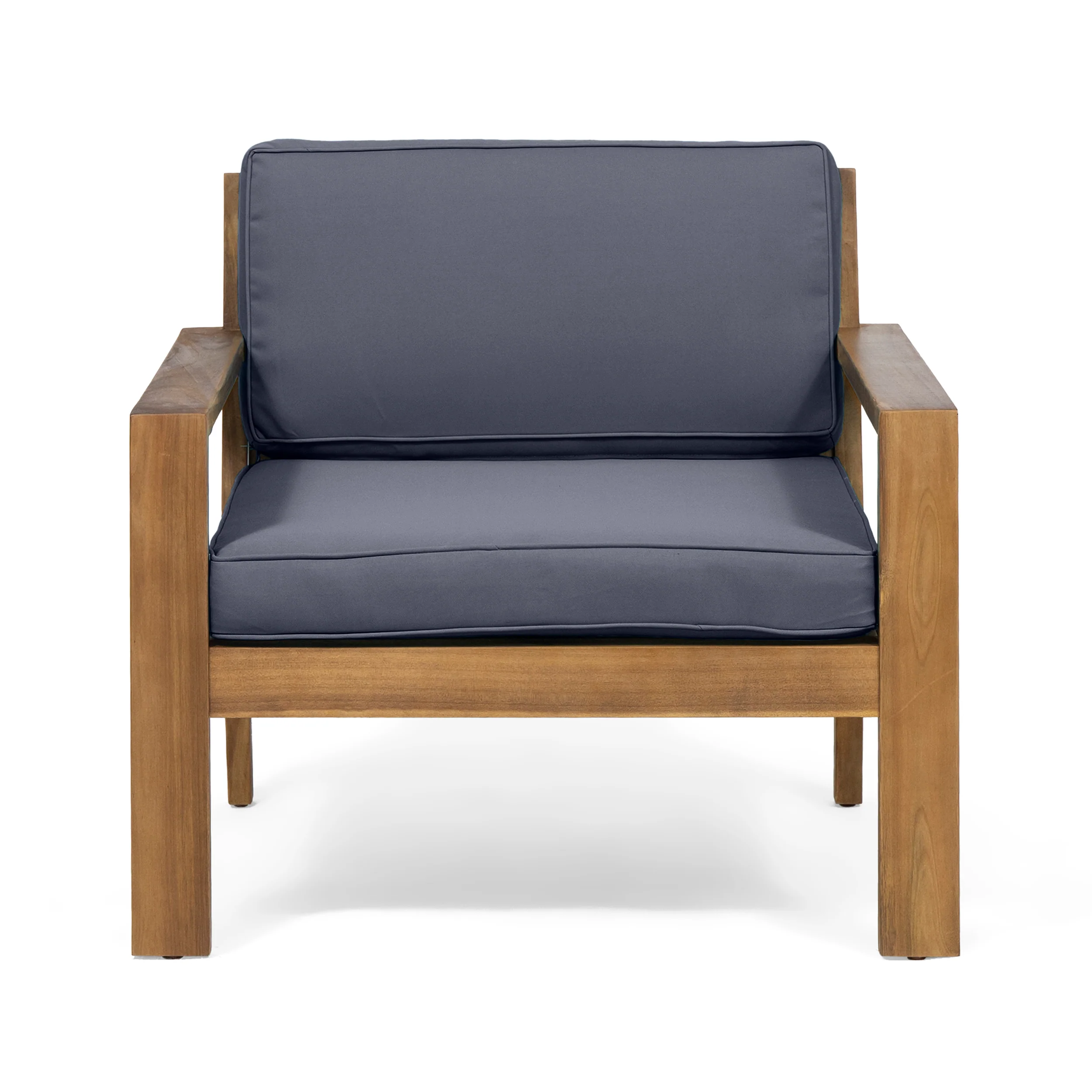 Gloria Outdoor 4 Seater Acacia Wood Chat Set with Cushions - furnishings