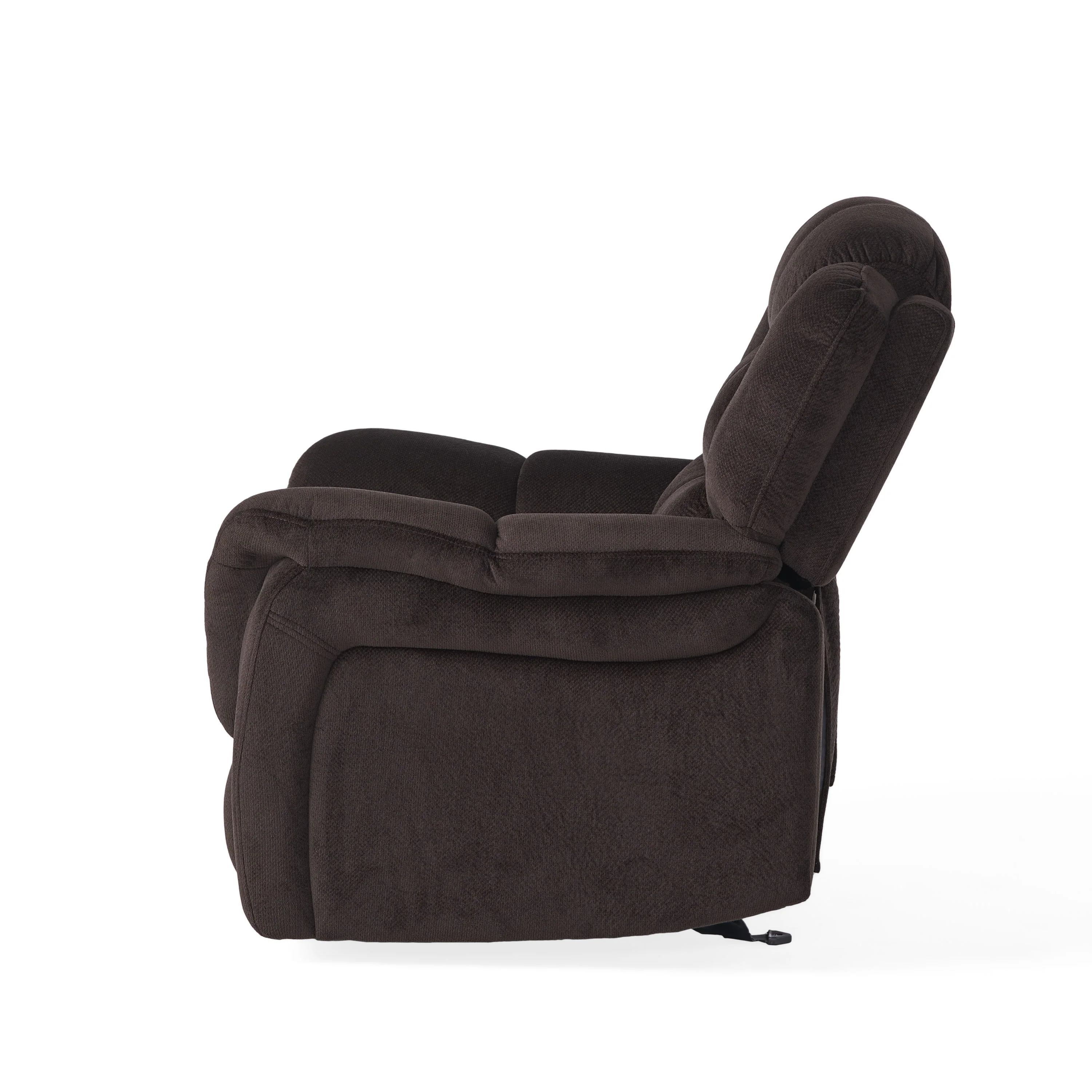 Hidal Brown Fabric Glider Recliner Club Chair - furnishings