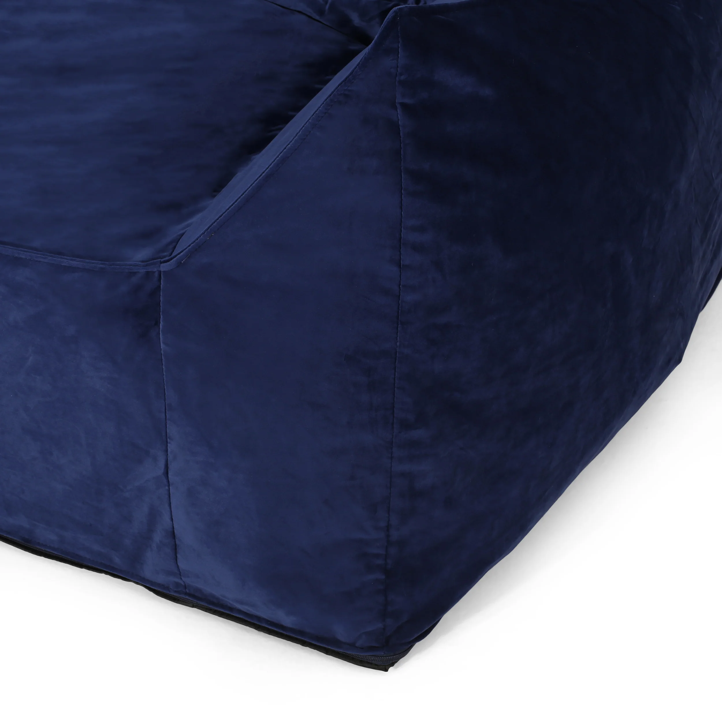 Calef Modern Velveteen 2 Seater Oversized Bean Bag Chair with Armrests - furnishings