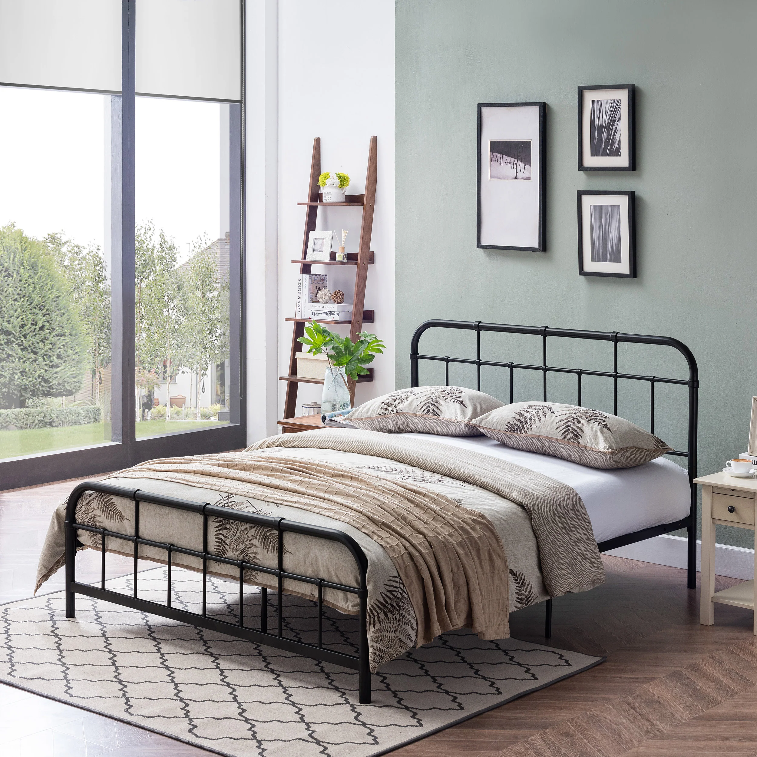 Enrique Industrial Design Iron Bed - furnishings