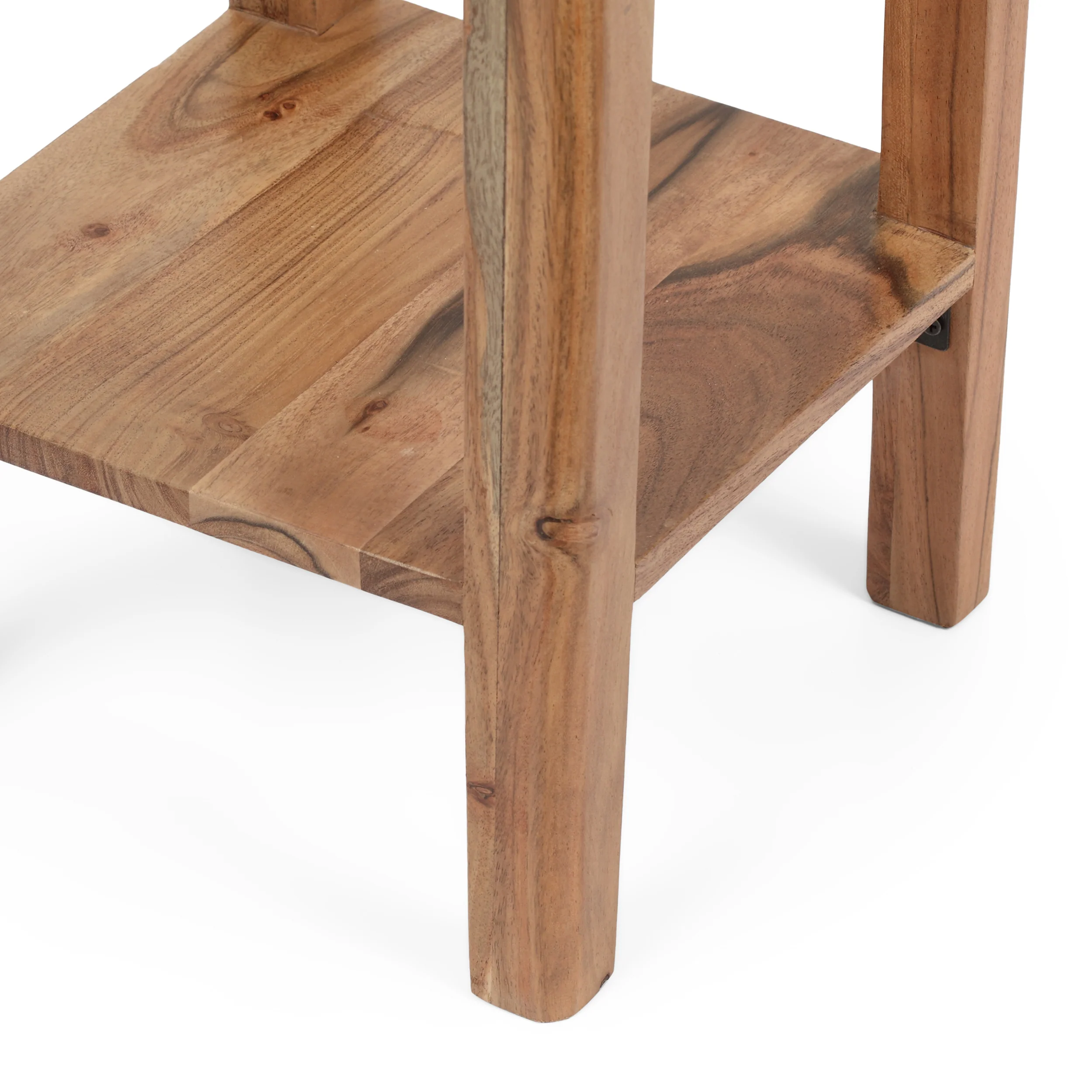 Waterford Haralson Handcrafted Mid-Century Modern Acacia Wood Plant Stand, Set of 2 - furnishings
