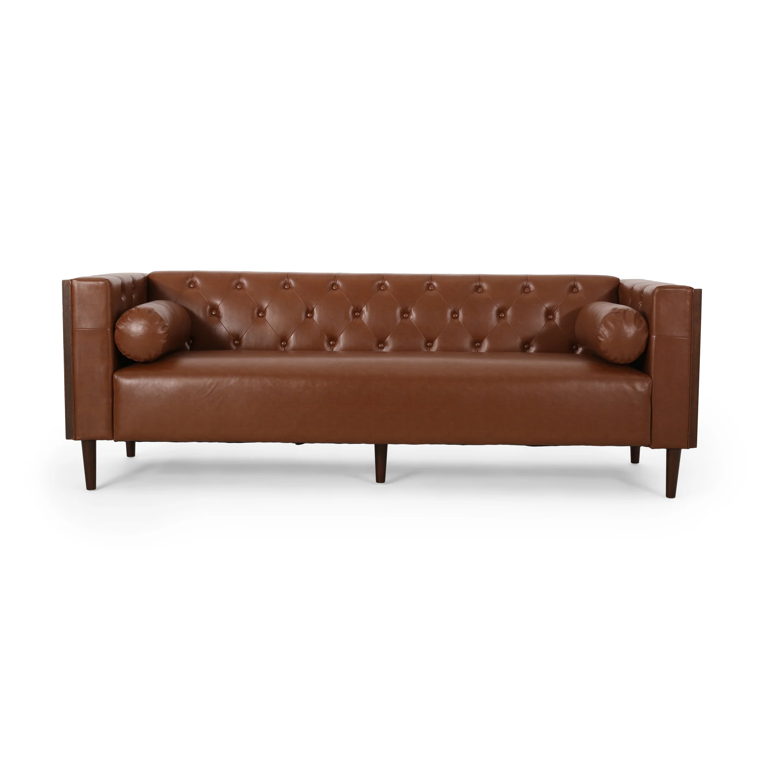 Neilan Contemporary Tufted Deep Seated Sofa with Accent Pillows - furnishings