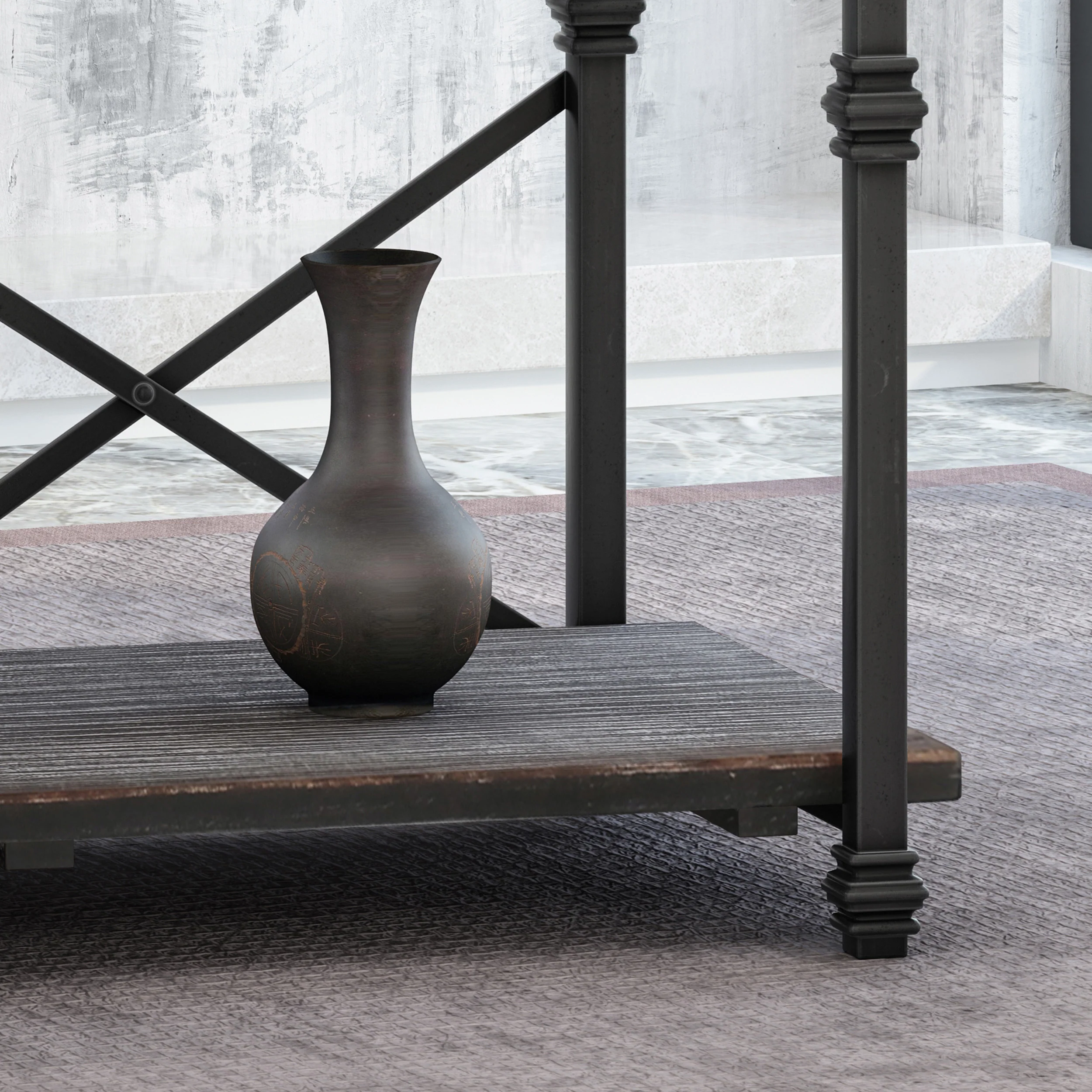 Mckynna Modern Industrial End Table - furnishings