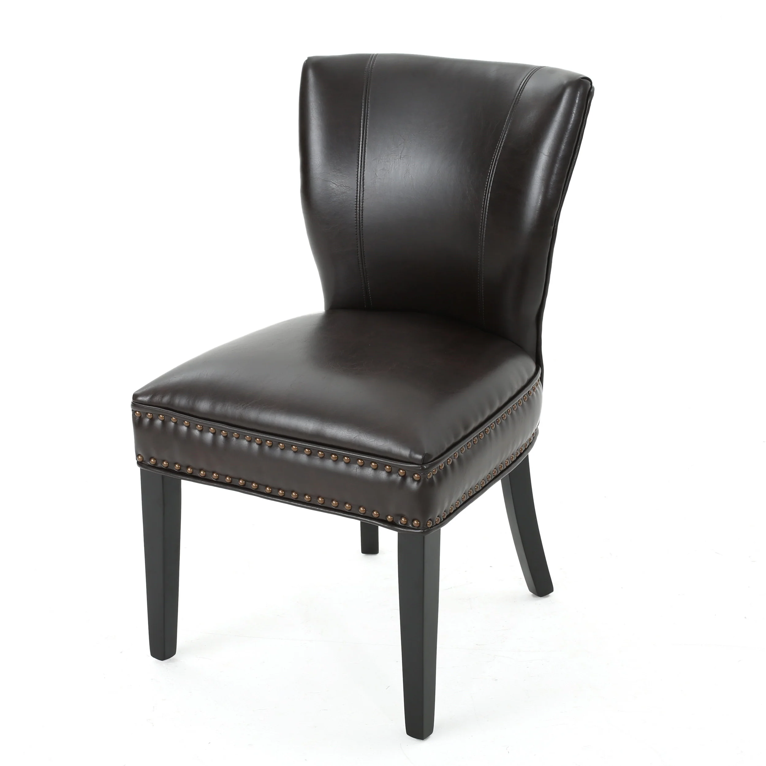 George Brown Leather Dining Chair - furnishings