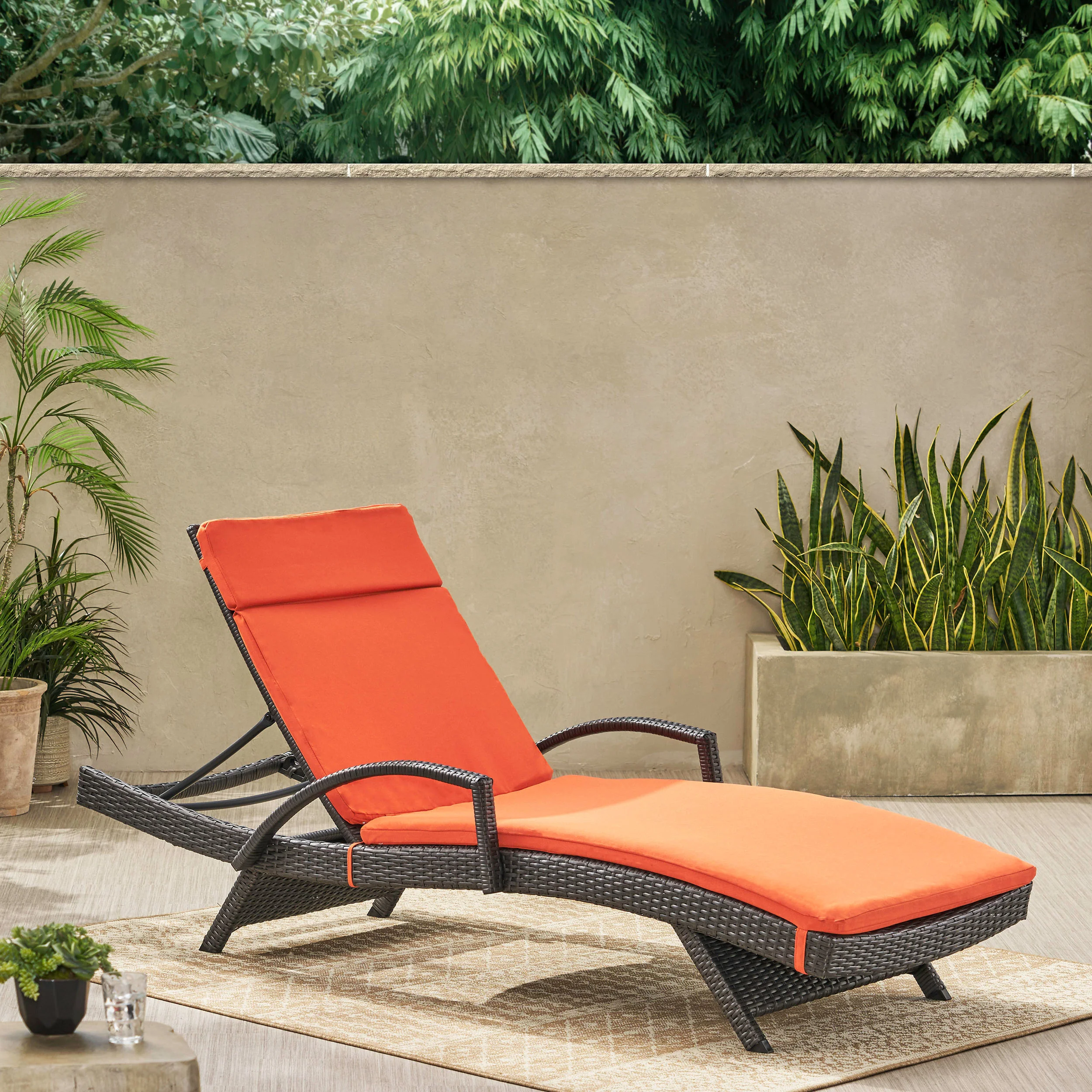 Soleil Outdoor Water Resistant Chaise Lounge Cushion - furnishings