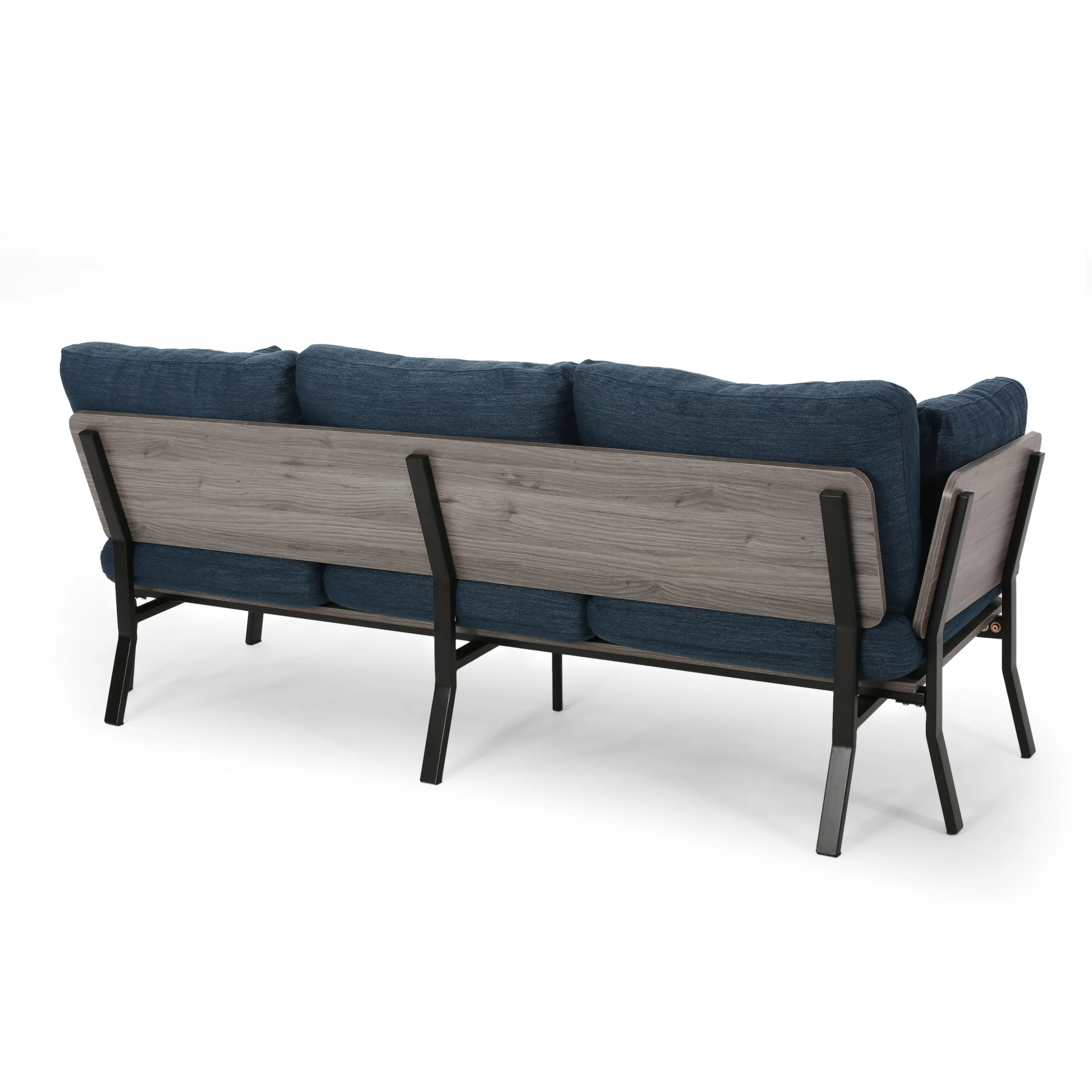 Athea Mid-Century Modern 3 Seater Wood Frame Sofa - furnishings