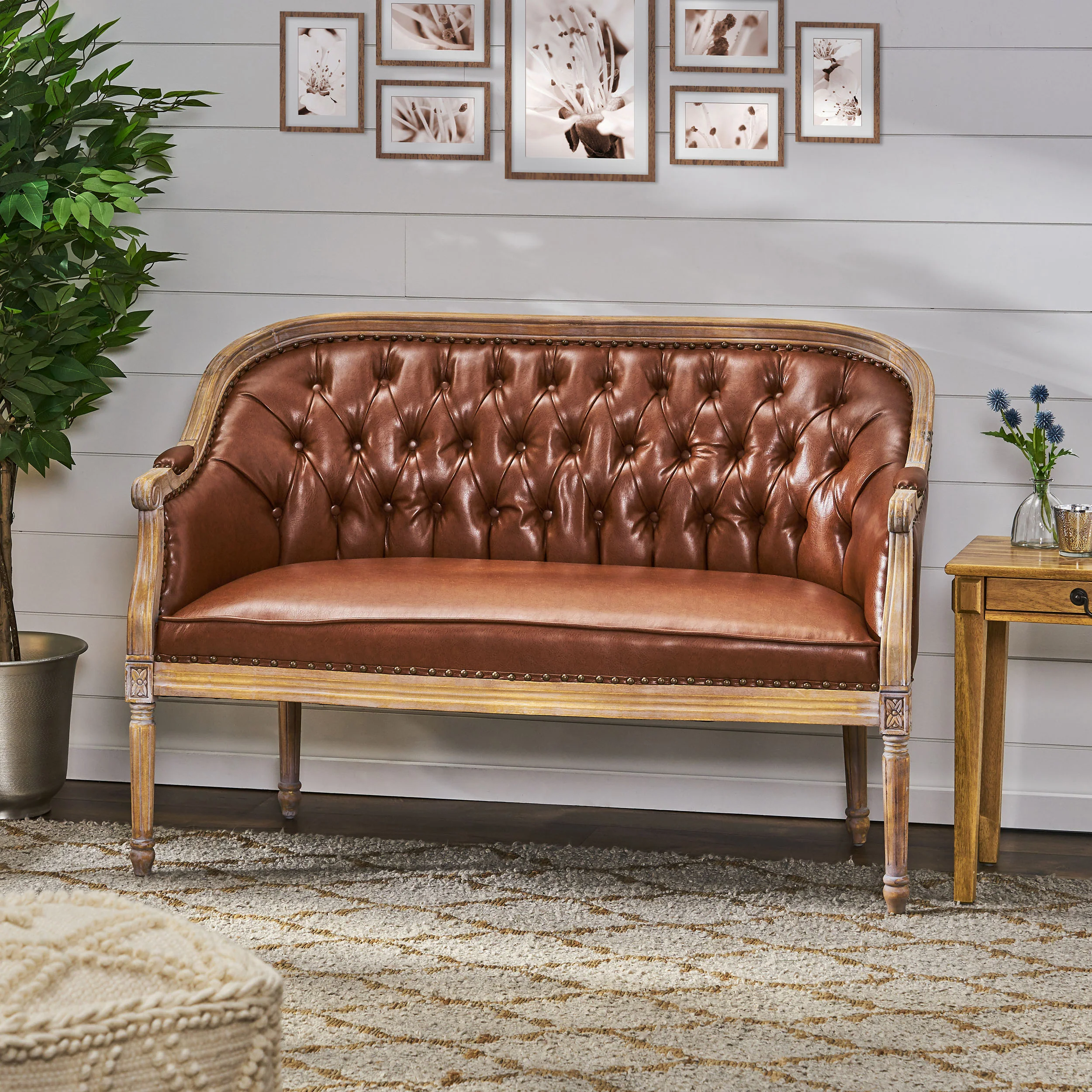 Megan Traditional Tufted Upholstered Loveseat - furnishings