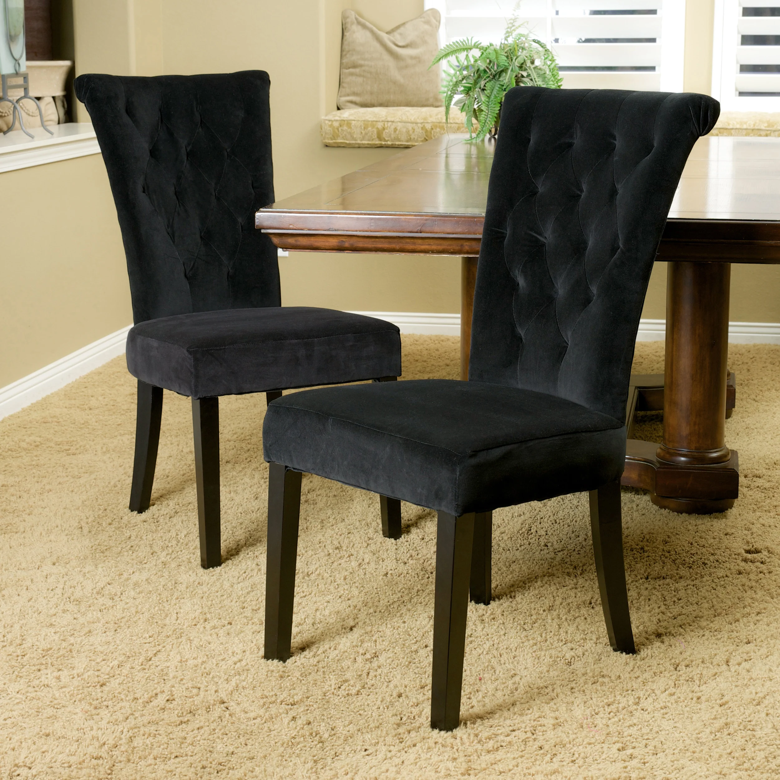 Venus Tufted New Velvet Dining Chair - Set of 2 - furnishings