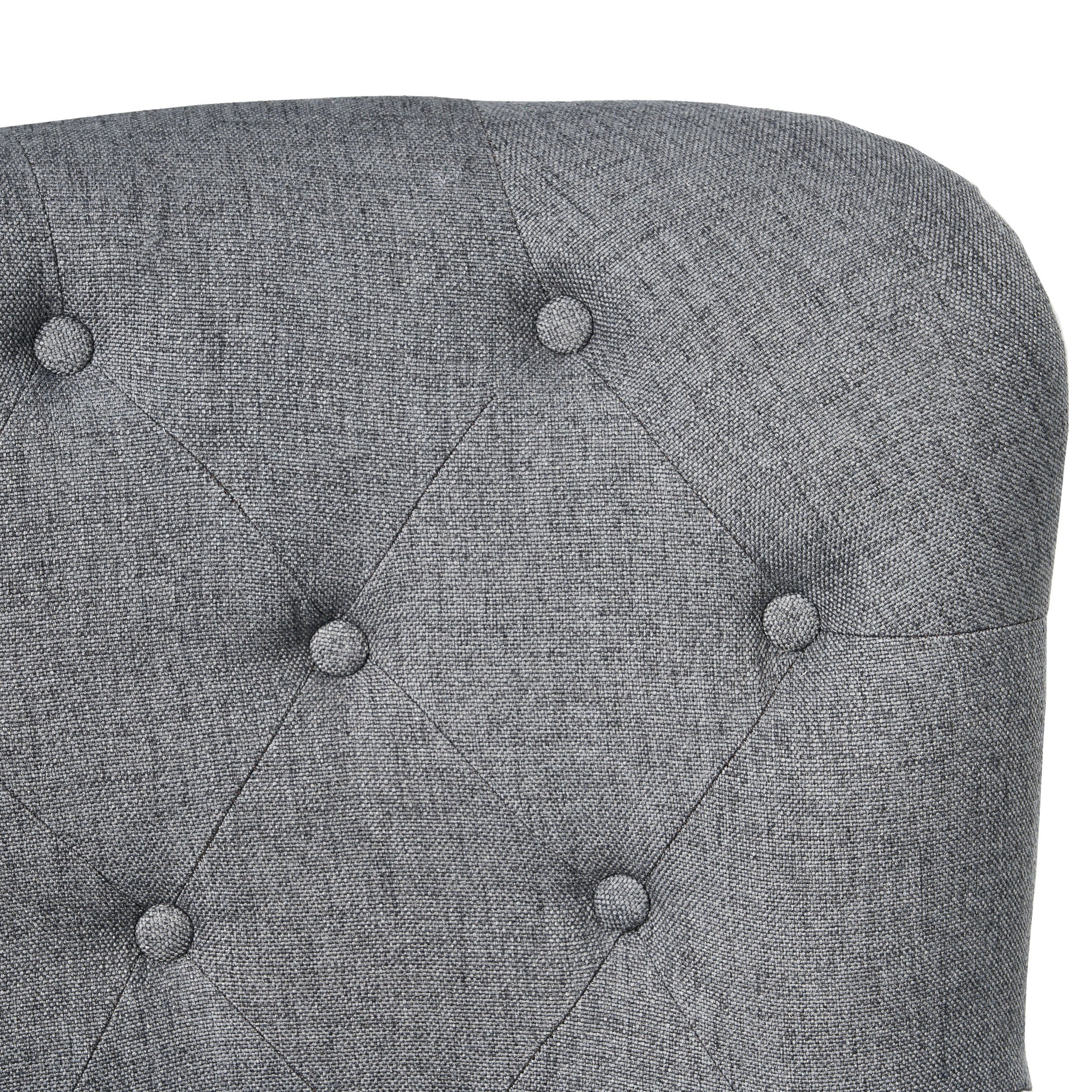 Annelia Contemporary Button Tufted Upholstered Fabric Club chair w/ Piped Edges - furnishings
