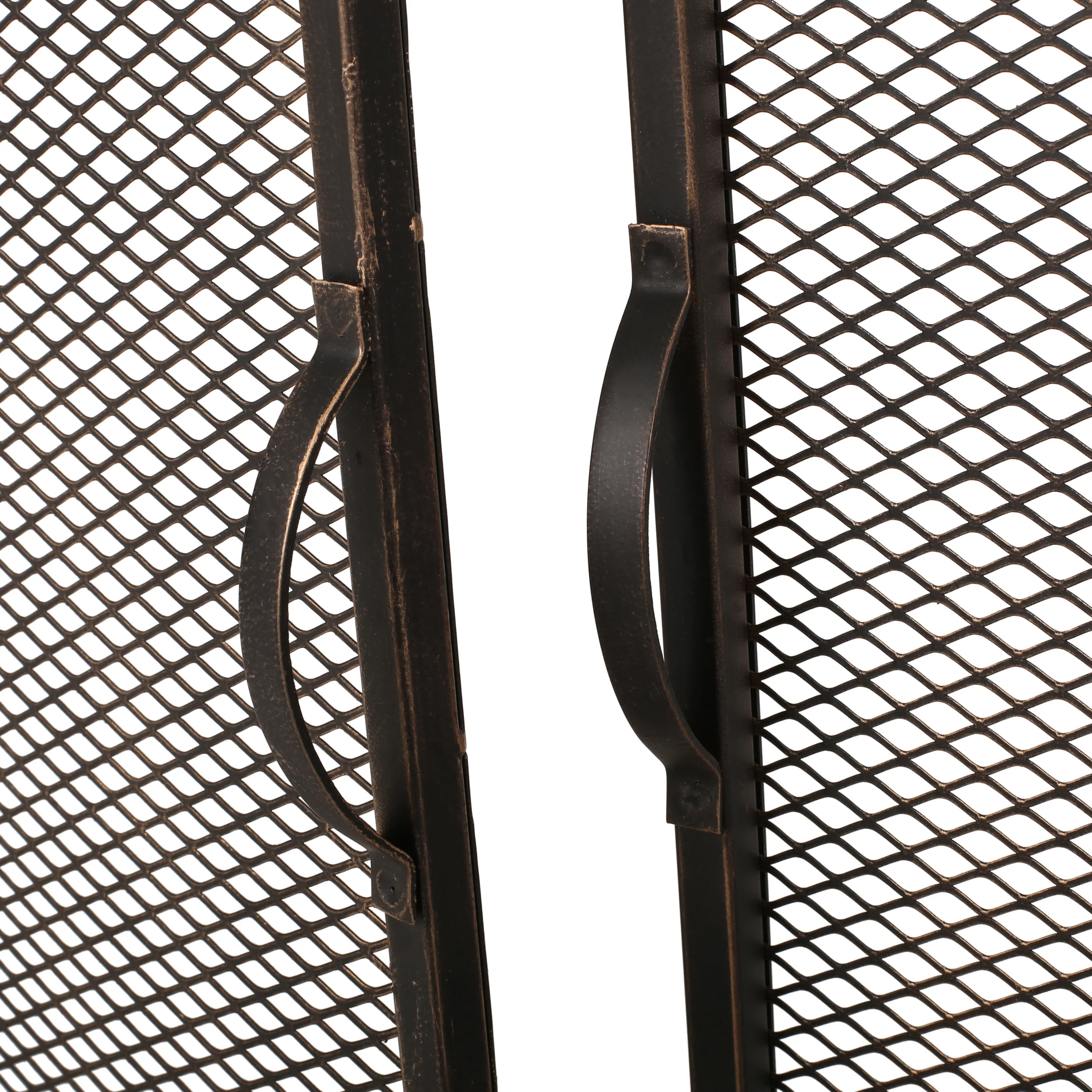 Kolten Modern Iron Fireplace Screen - furnishings