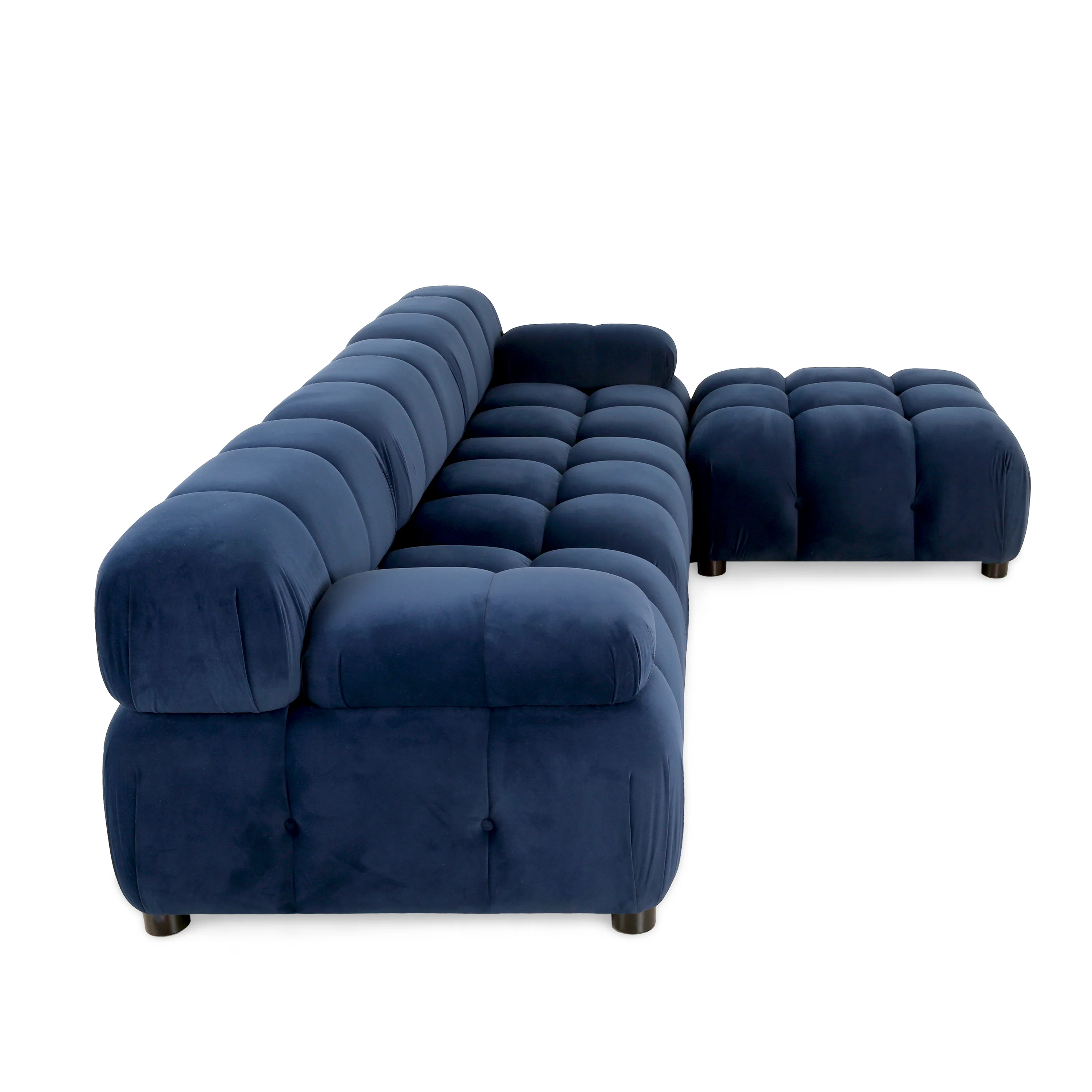 Kildare Velvet 3 Seater Modular Tufted Sectional - furnishings