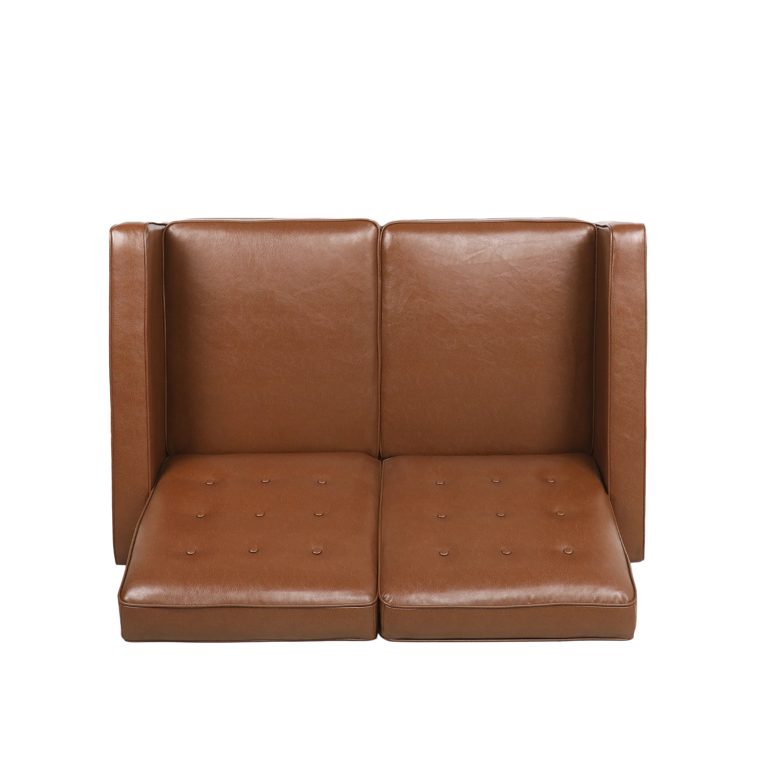 Manville Contemporary Tufted Loveseat Pushback Recliner - furnishings