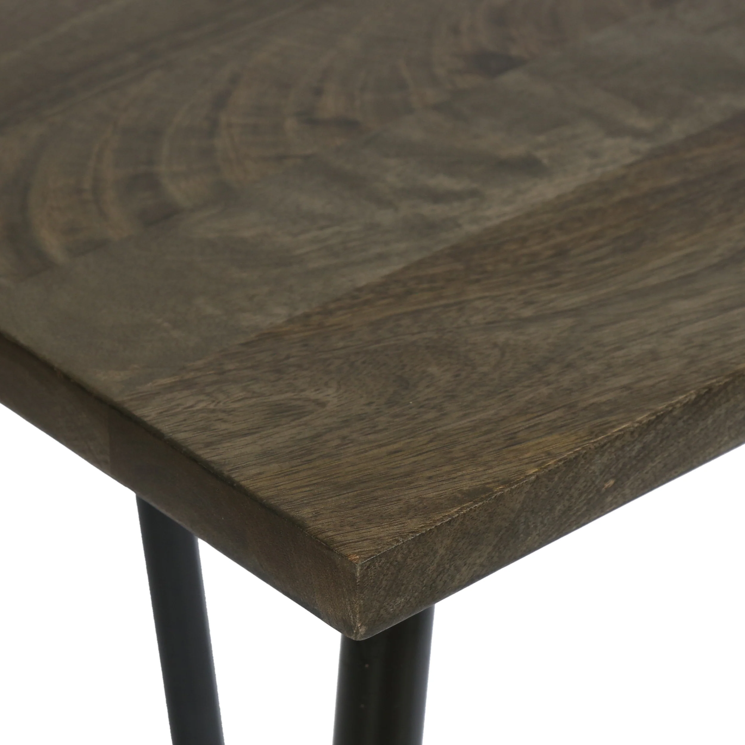 Clermont Modern Industrial Handmade Mango Wood Console Table, Brown and Black - furnishings